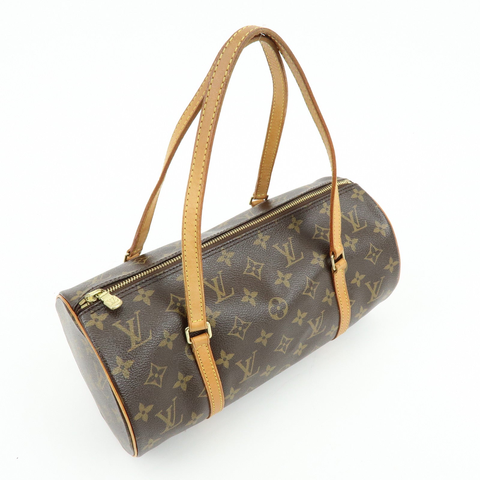 Louis Vuitton Monogram Papillon 30 Hand Bag Brown M51385