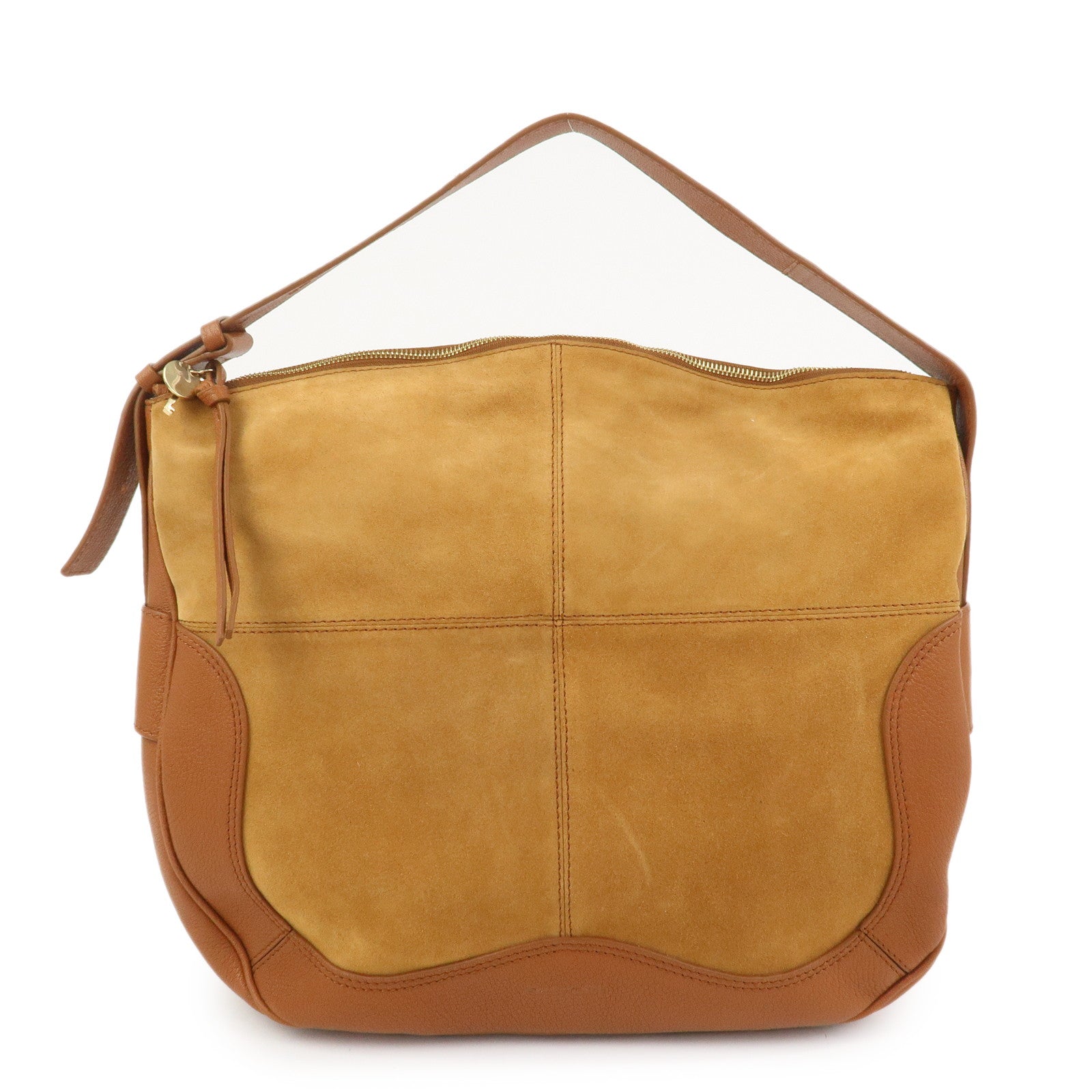Chloe See By Chloe Hana Suede Leather Shoulder Crossbody Bag Brown