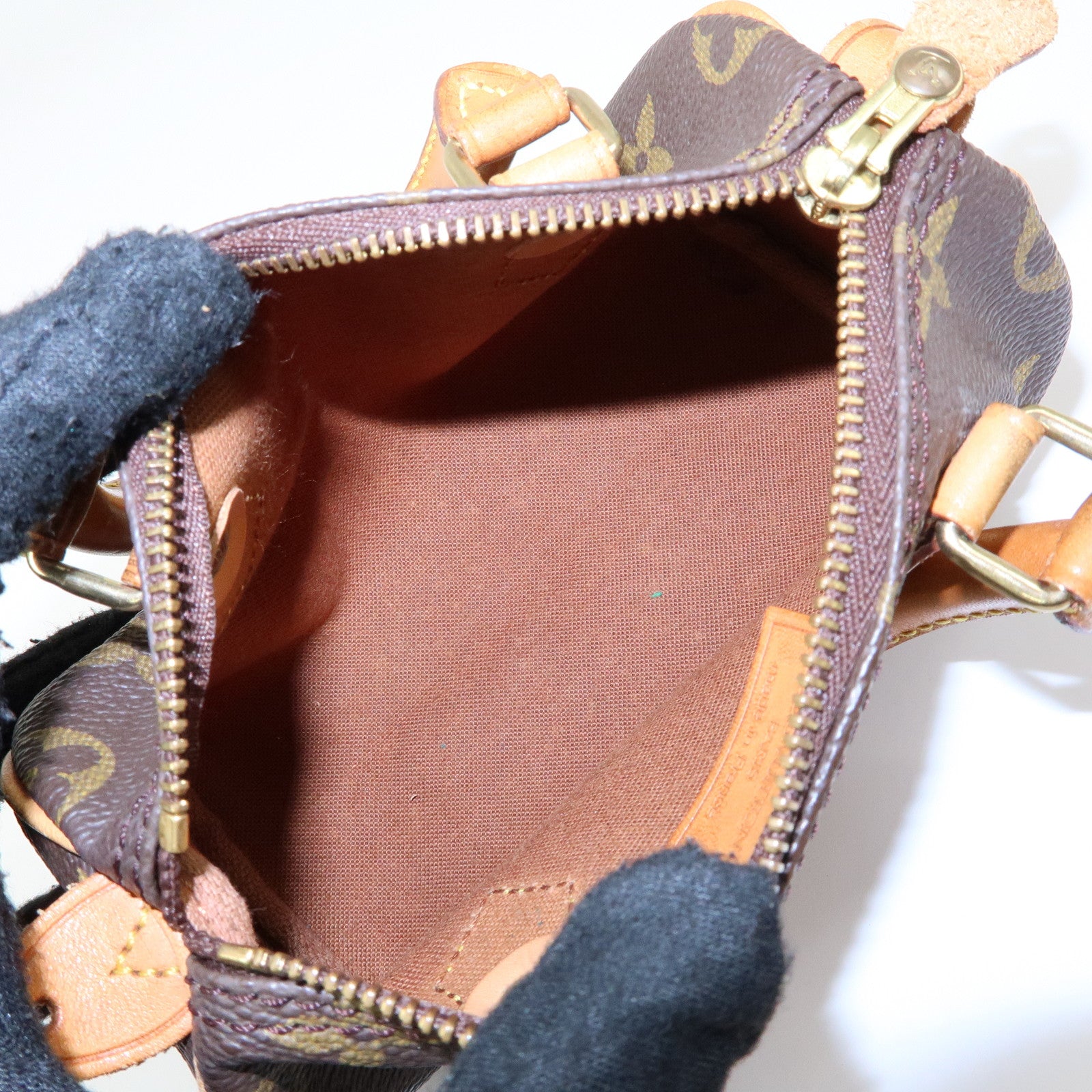 Louis Vuitton Monogram Mini Speedy Hand Shoulder Bag Brown M41534