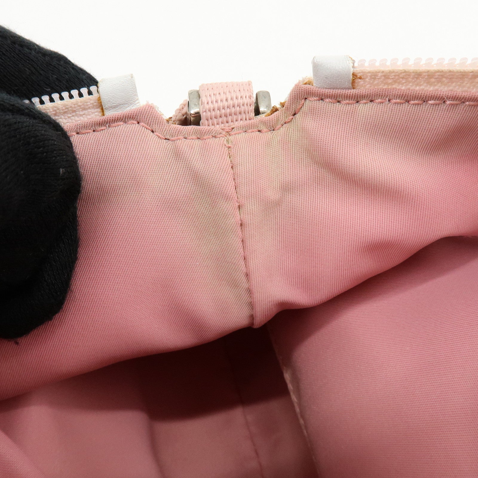 Christian Dior Trotter Canvas Leather Shoulder Bag Hand Bag Pink