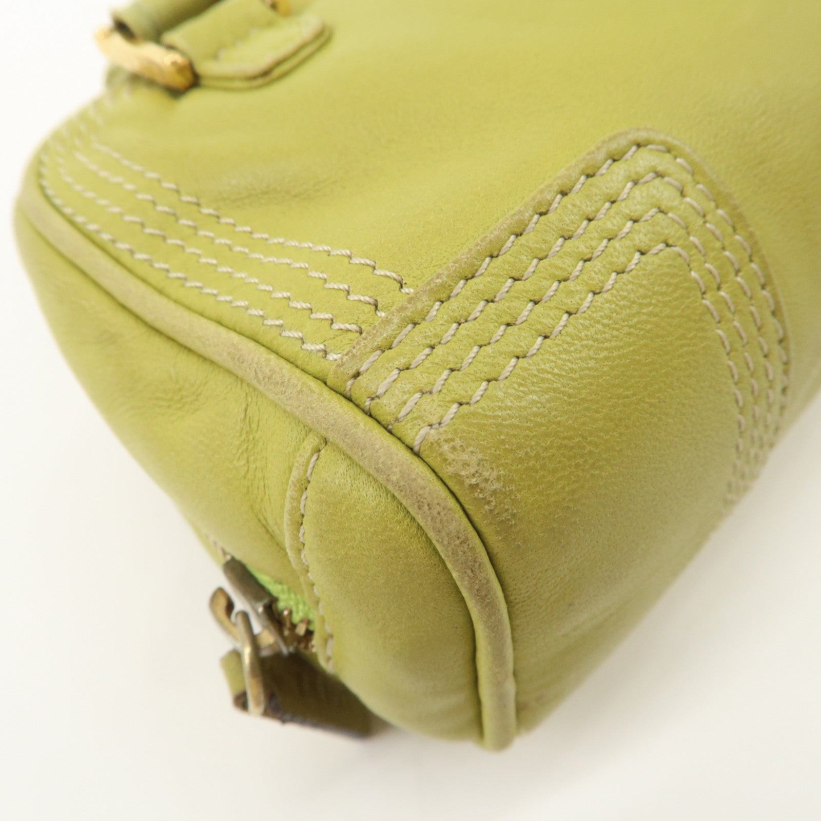 LOEWE Anagram Leather Micro Amazona 2Way Shoulder Bag Green Used