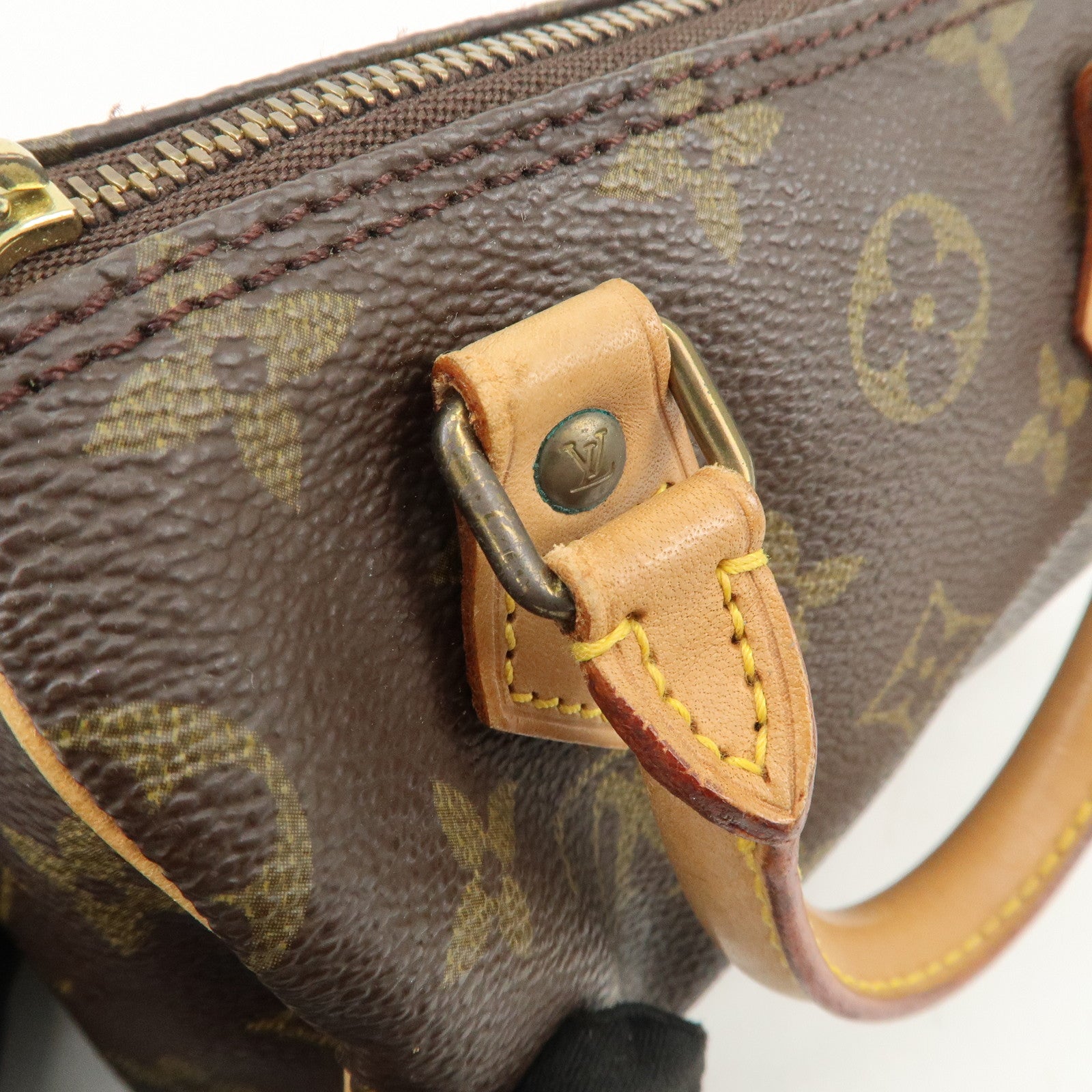 Louis Vuitton Monogram Mini Speedy Hand Bag Boston Bag Brown M41534
