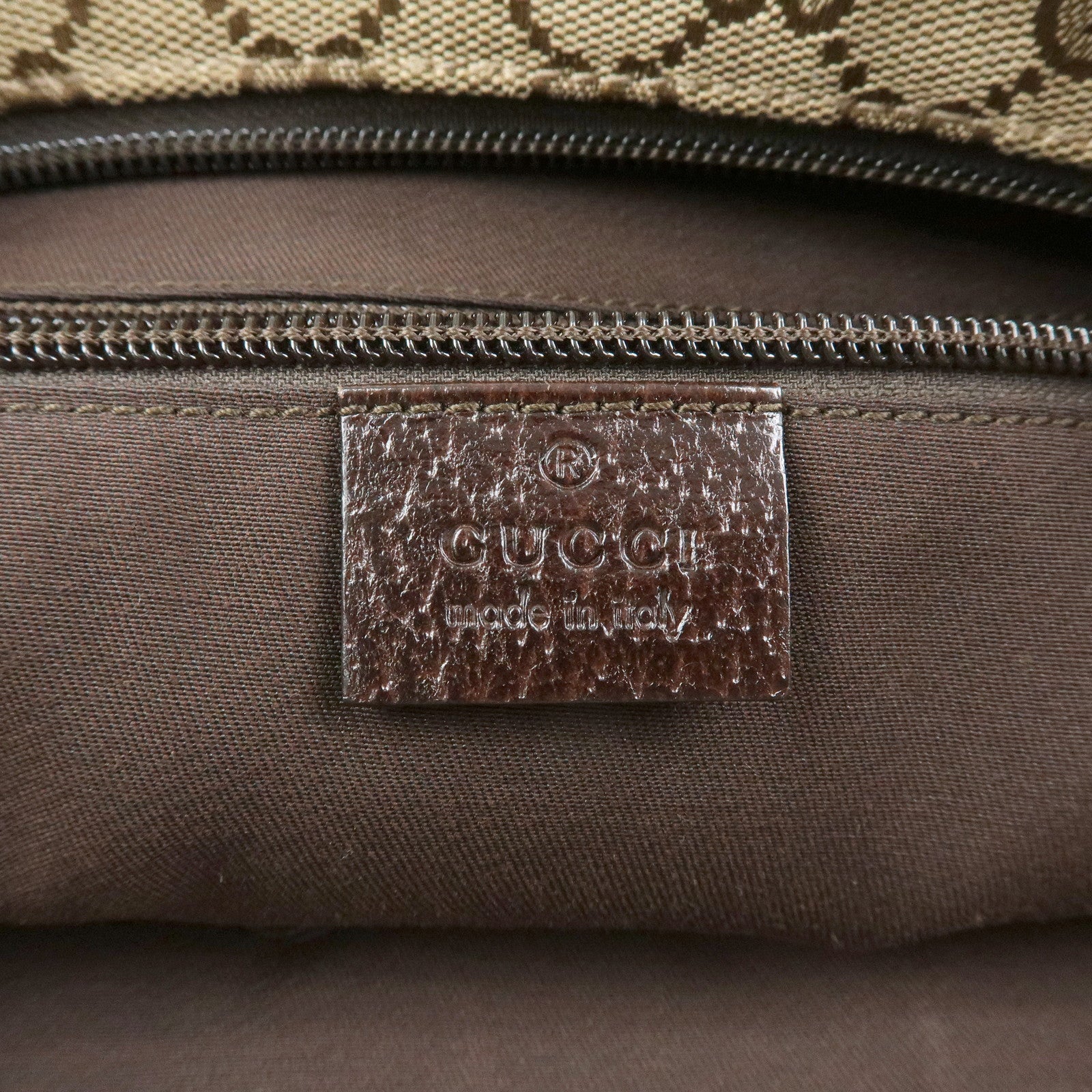 GUCCI Sherry GG Canvas Leather Shoulder Bag Beige Brown 189751