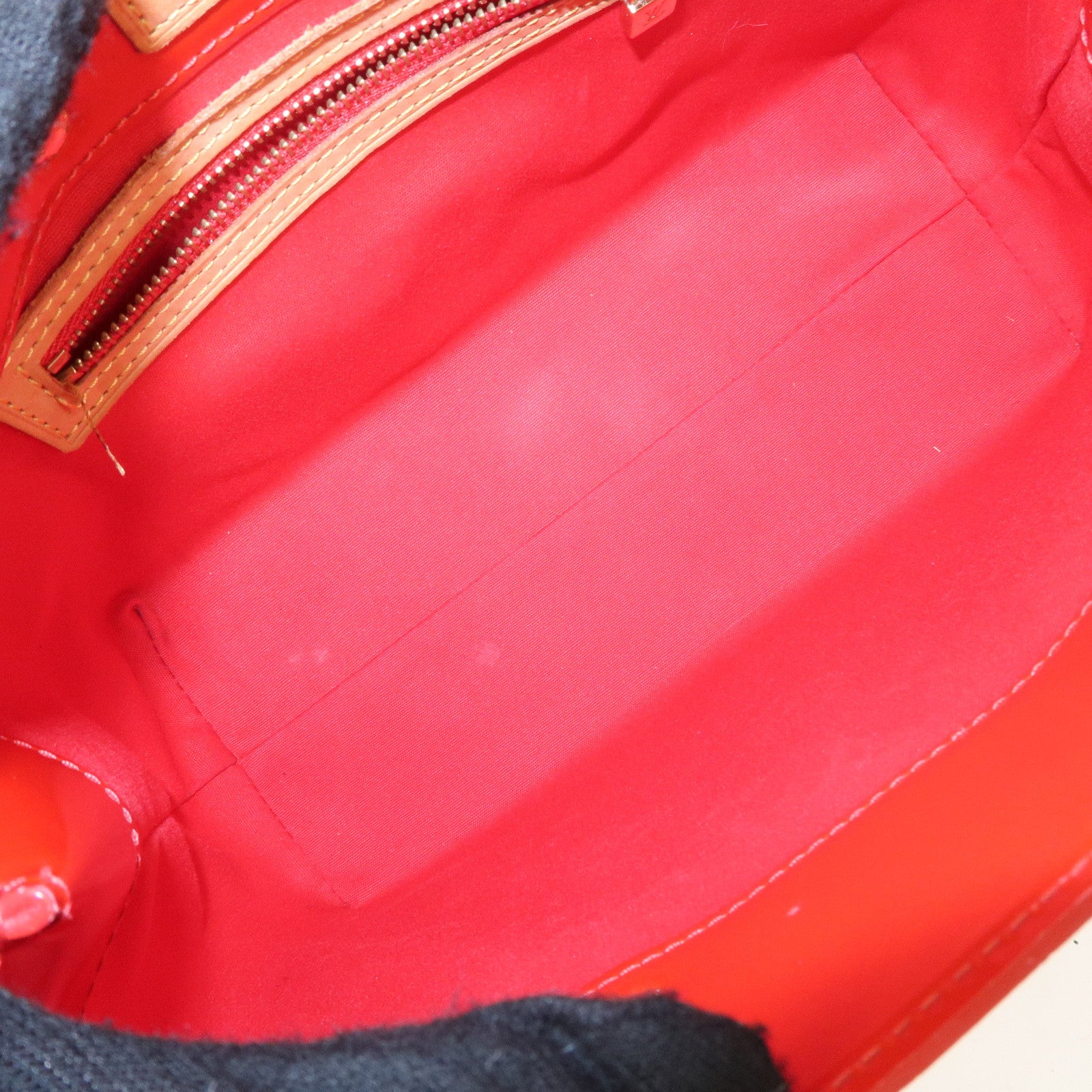 Louis Vuitton Monogram Vernis Lead PM Hand Bag Rouge M91088 Used