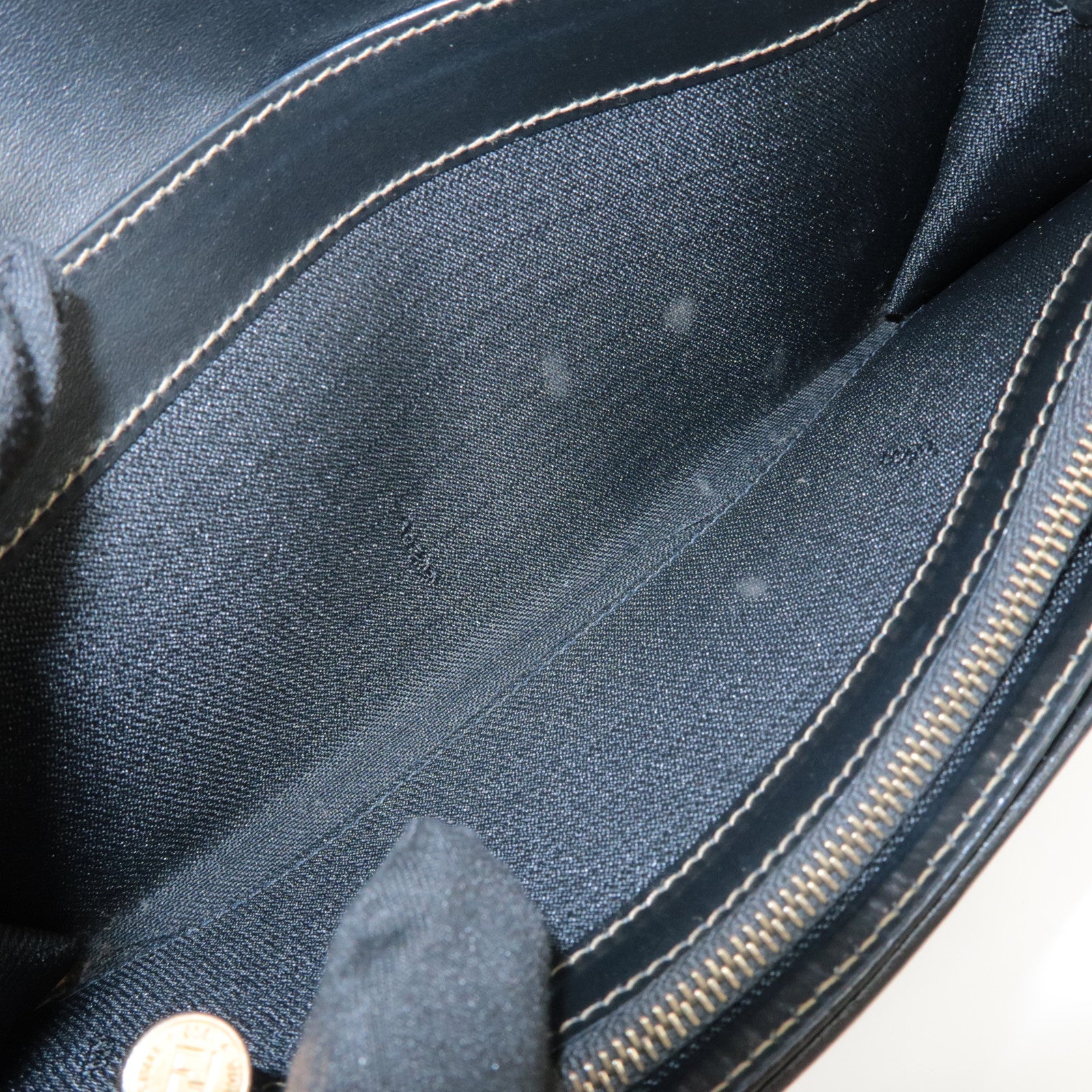 FENDI Pequin PVC Canvas Long Wallet Black Brown T20615 Used