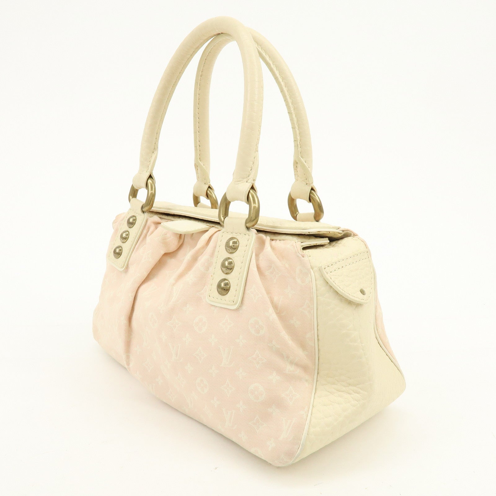 Louis Vuitton Monogram Mini Lin Trapes PM Hand Bag Rose M40062