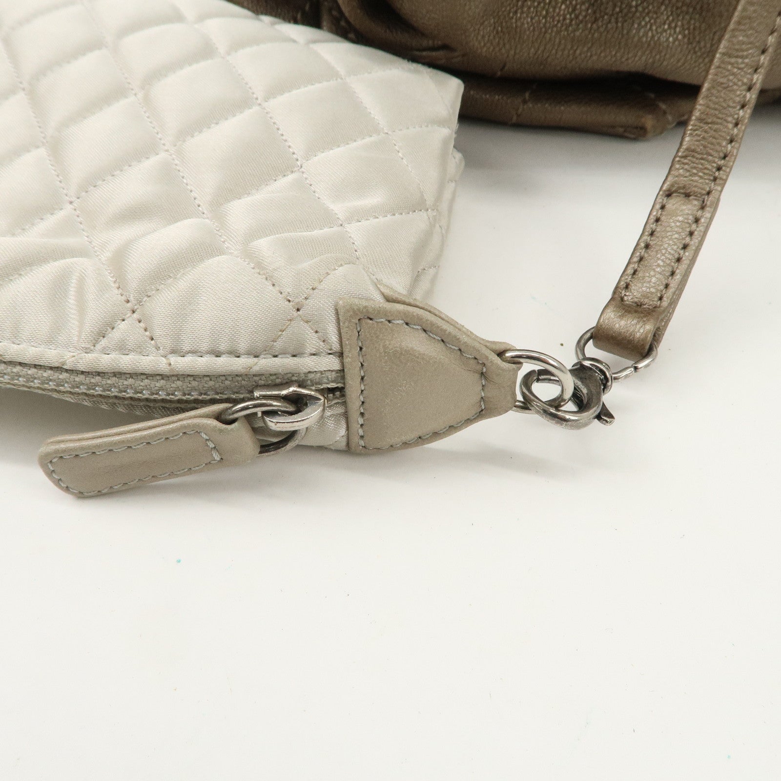 CHANEL COCO Cabas Matelasse Leather Chain Shoulder Bag Brown A33986 Used