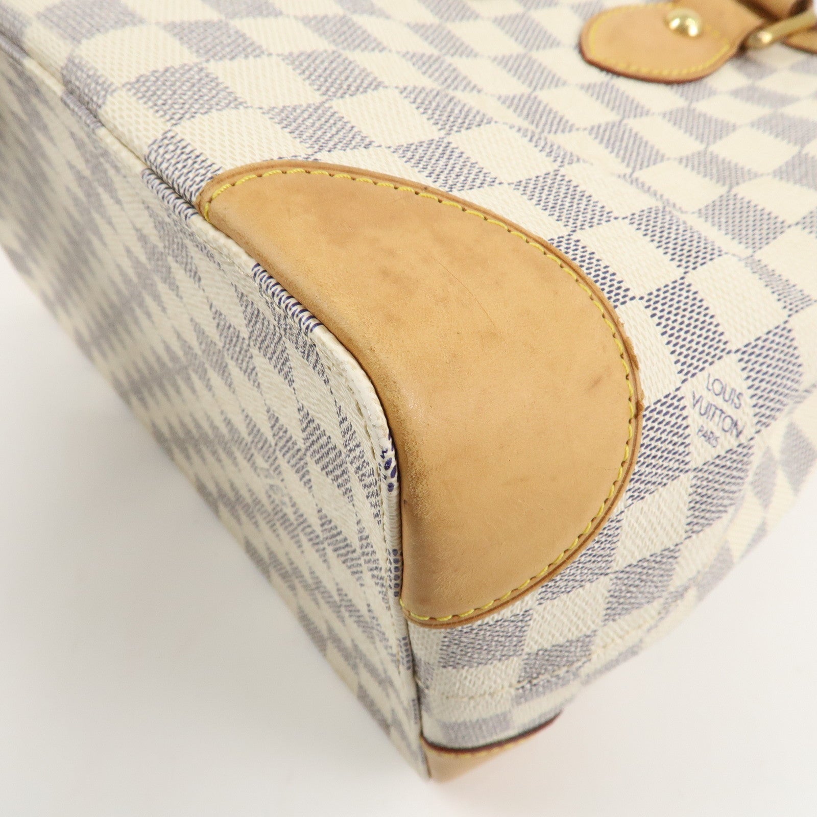 Louis Vuitton Damier Azur Hampstead PM Hand Bag Ivory N51207 Used