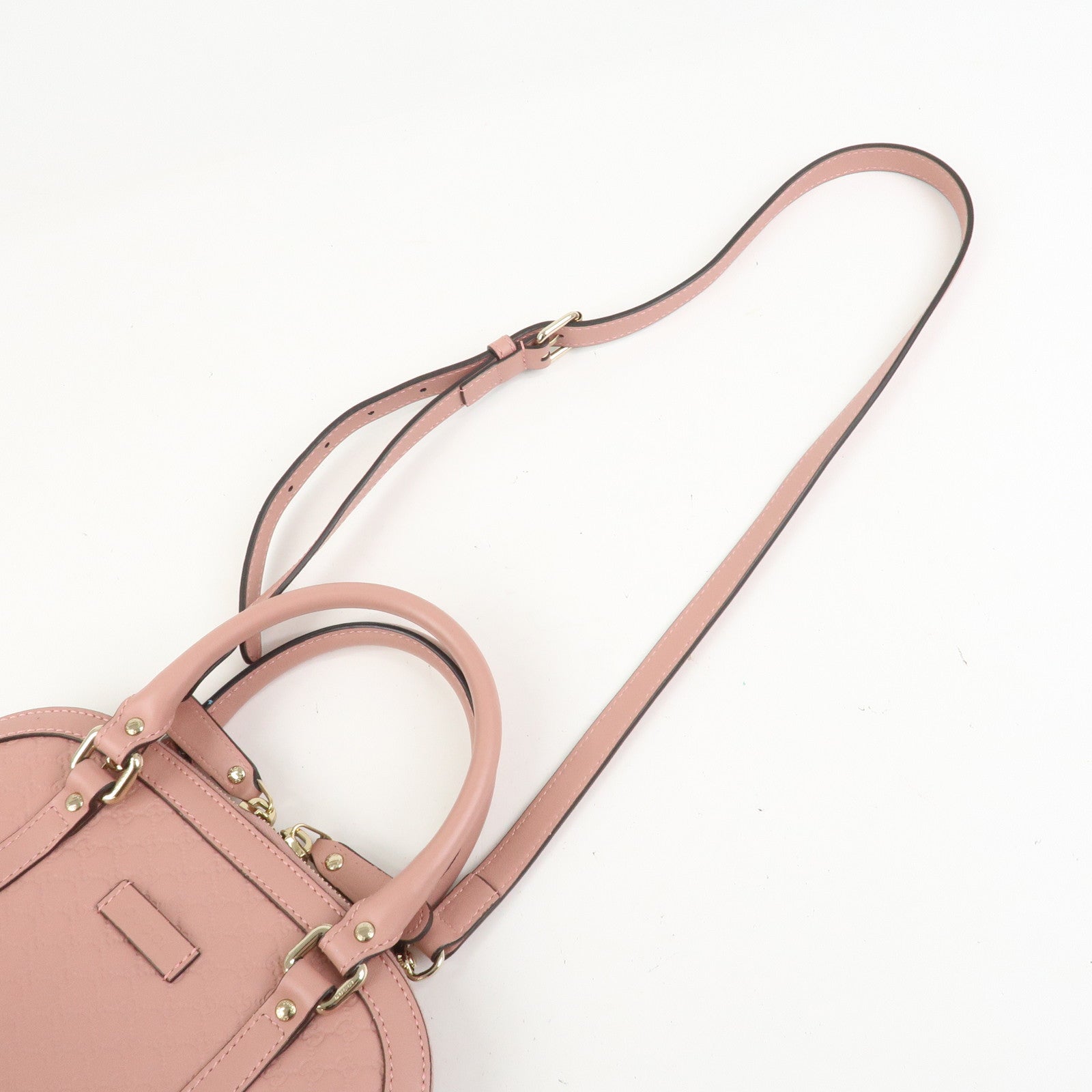 GUCCI Micro Guccissima Leather 2Way Hand Shoulder Bag Pink 449654