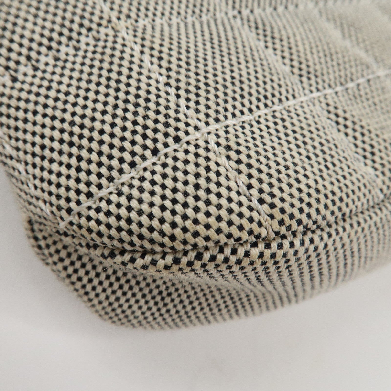 CHANEL COCO Mark Canvas Patent Leather Chain Shoulder Bag Grey Orange Used