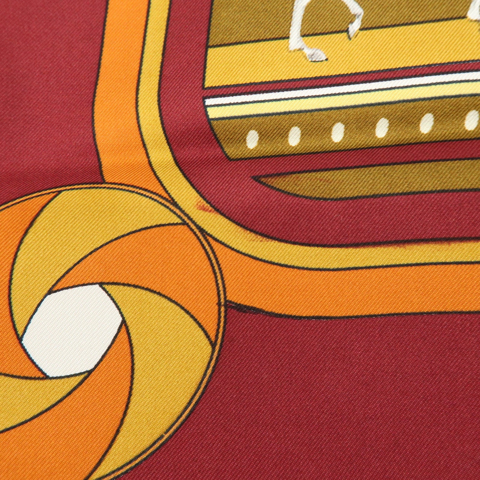 HERMES Carre 90 Silk 100% Scarf SEQUENCES Horse Print Brown