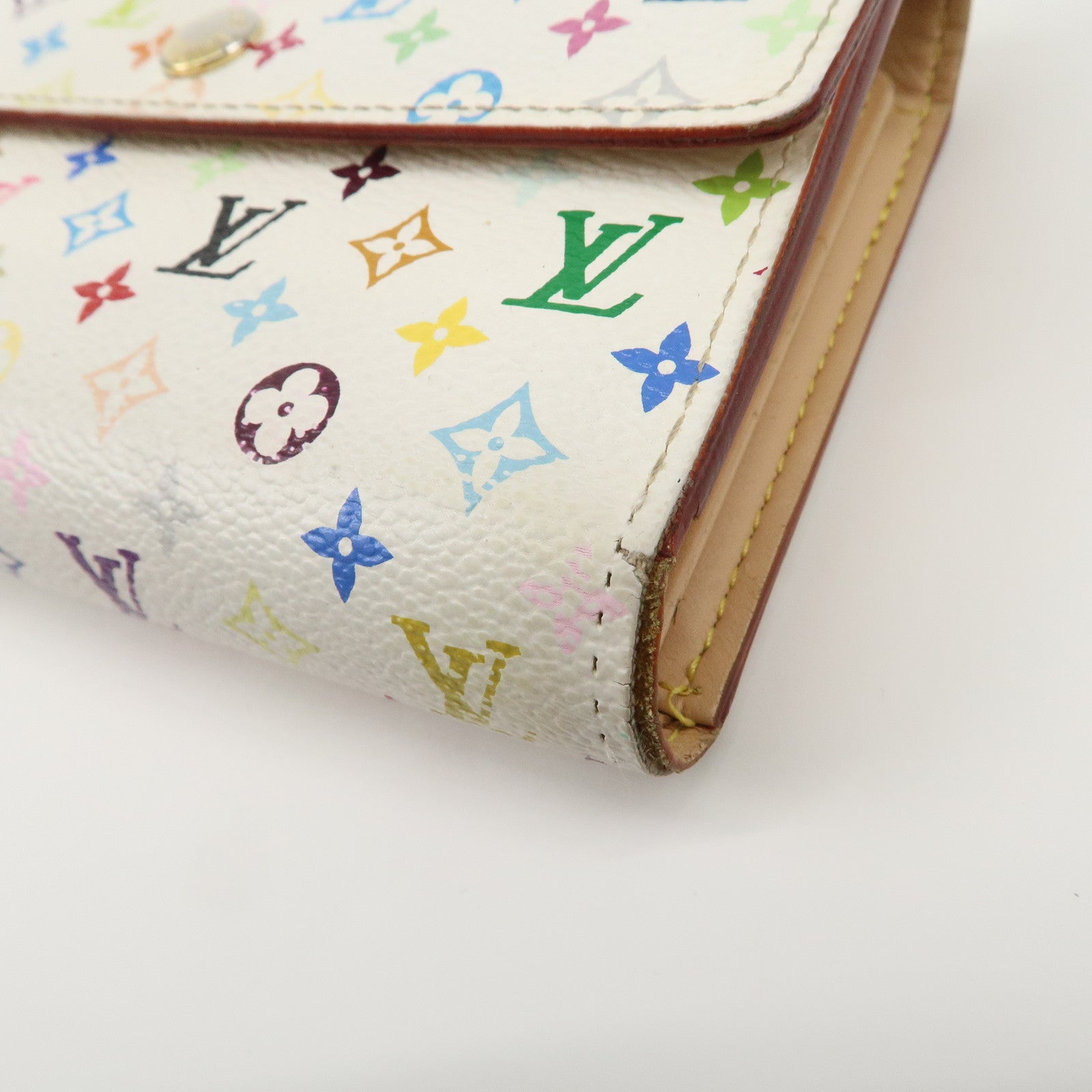 Louis Vuitton Monogram Multicolor Portefeuille Alexandra Wallet Blanc M60083