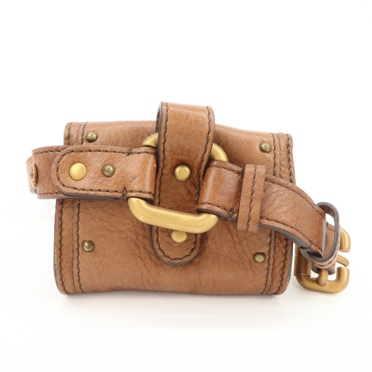 Chloe Paddington Belt Waist Bag Brown Gold