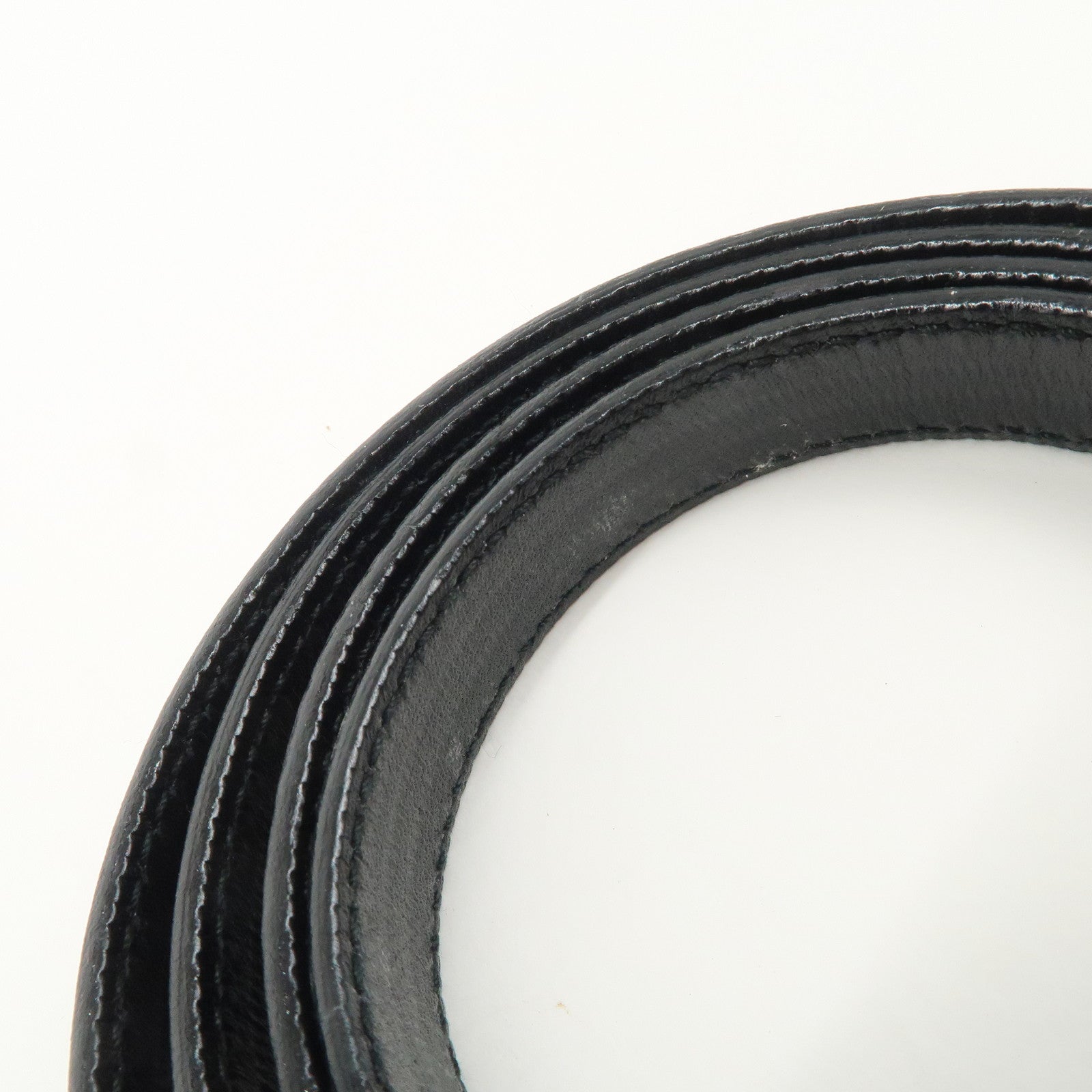 Ferragamo Gancini Leather 2Way Bag Hand Bag Shoulder Bag Black