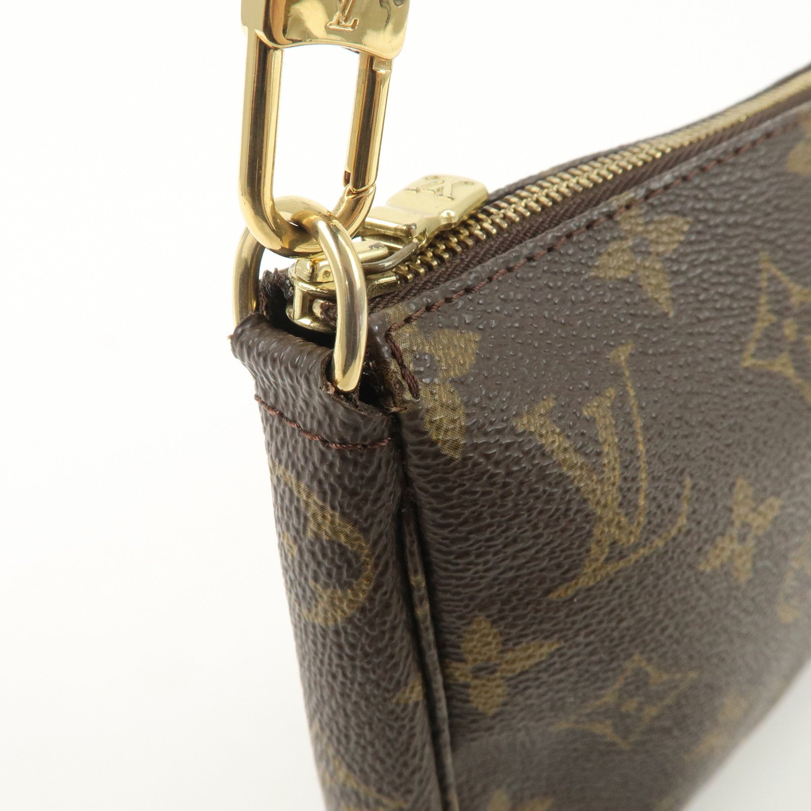 Louis Vuitton Monogram Pochette Accessoires Hand Bag Brown M51980
