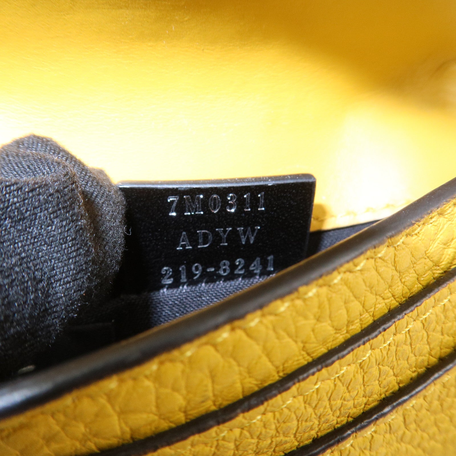 FENDI Micro Flat Baguette Leather Mini Shoulder Bag Yellow