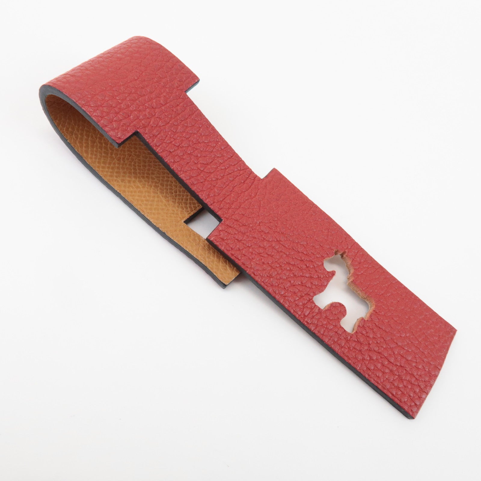HERMES Veau Epsom Togo Leather Petit H Horse Baggage Tag Bordeaux