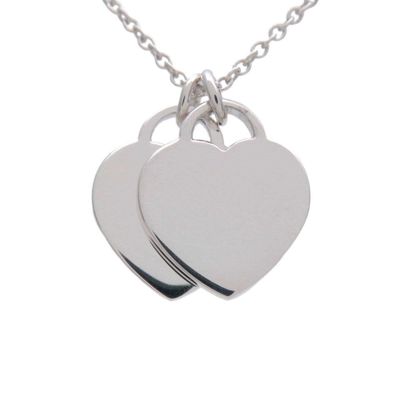 Tiffany & Co Return to Tiffany Mini Double Heart Tag Necklace SV925