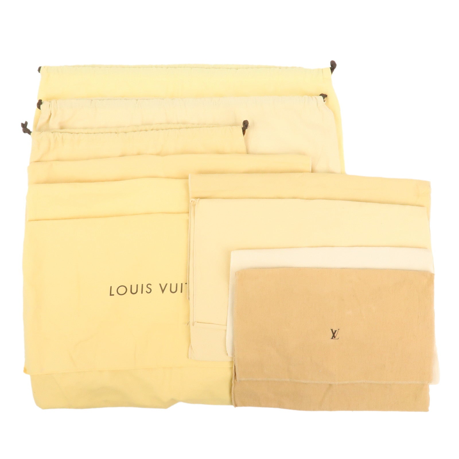 Louis Vuitton Set of 10 Dust Bag Storage Bag Flap Drawstring Style