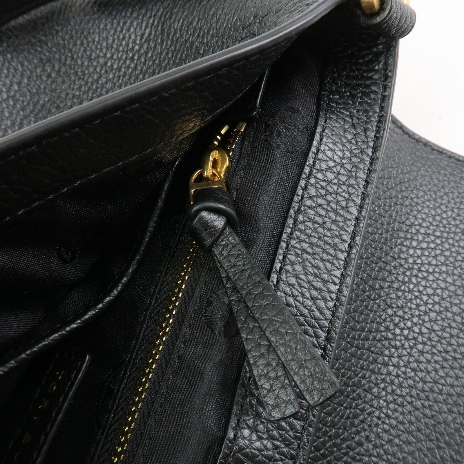 TORY BURCH Logo Leather Shoulder Bag Black