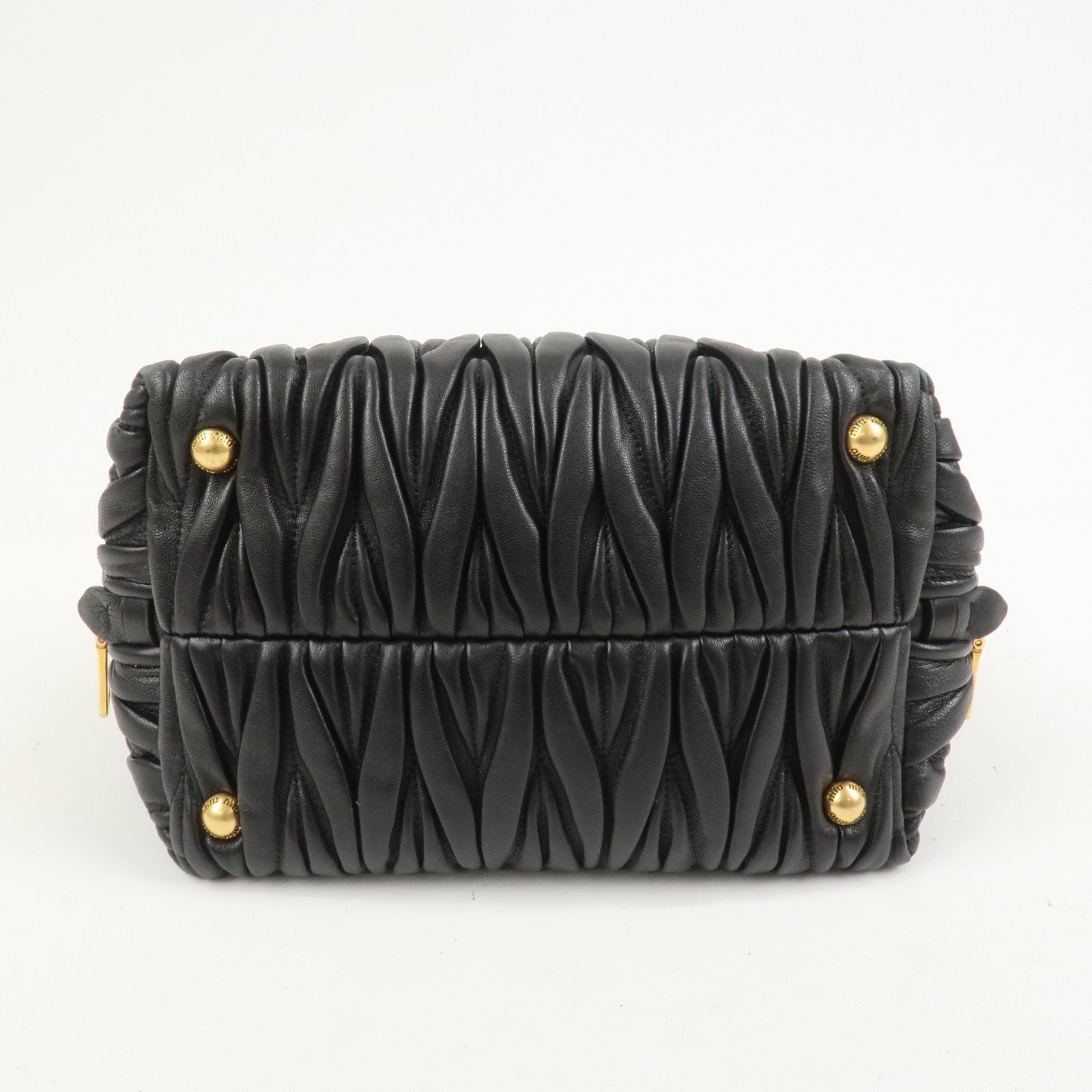 MIU MIU Matelasse Leather 2Way Bag Hand Bag Shoulder Bag 5BA003