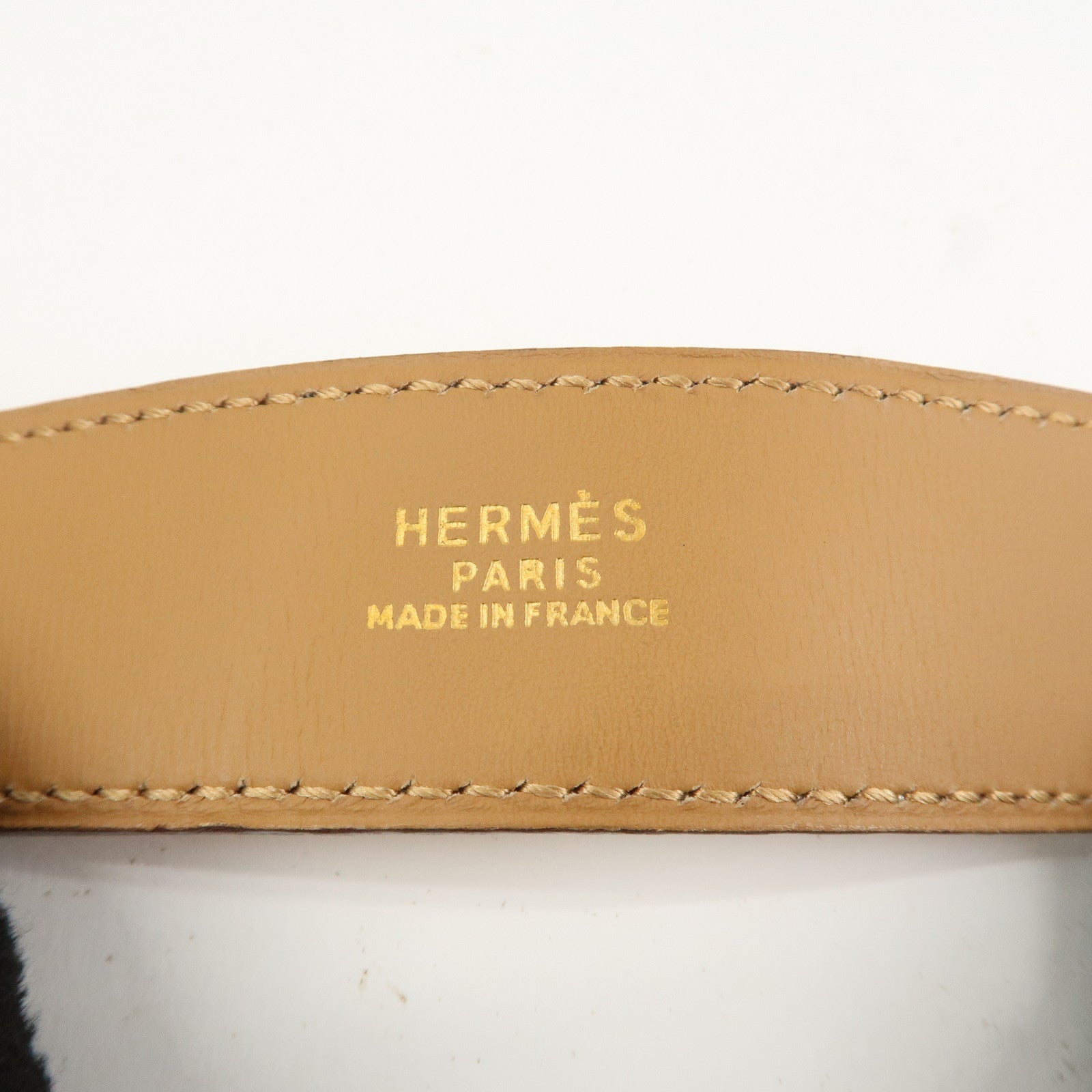 HERMES Medor Leather Bracelet Brown
