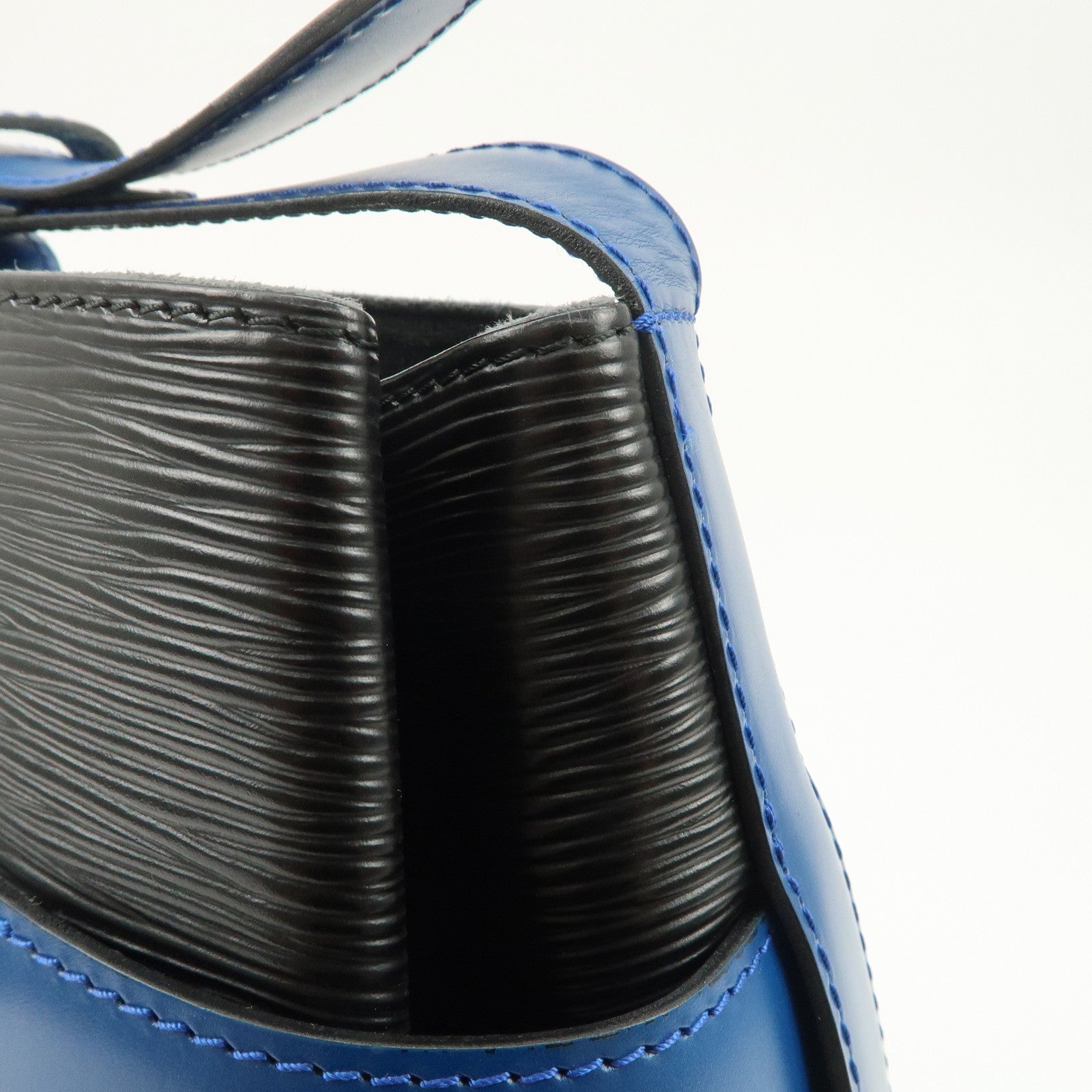 Louis Vuitton Epi Leather Sac de Paul Shoulder Bag Noir Tredo Blue