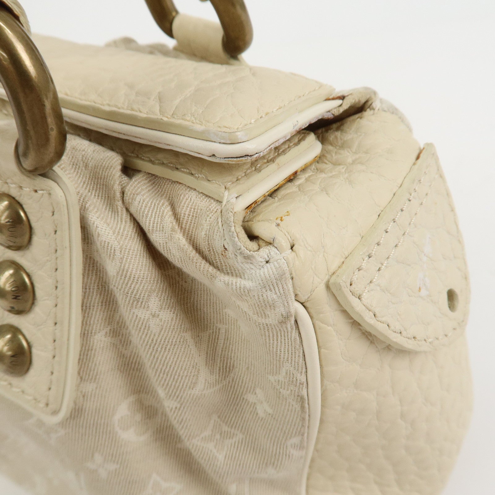 Louis Vuitton Monogram Mini Lin Trapeze PM Hand Bag Dune M40061
