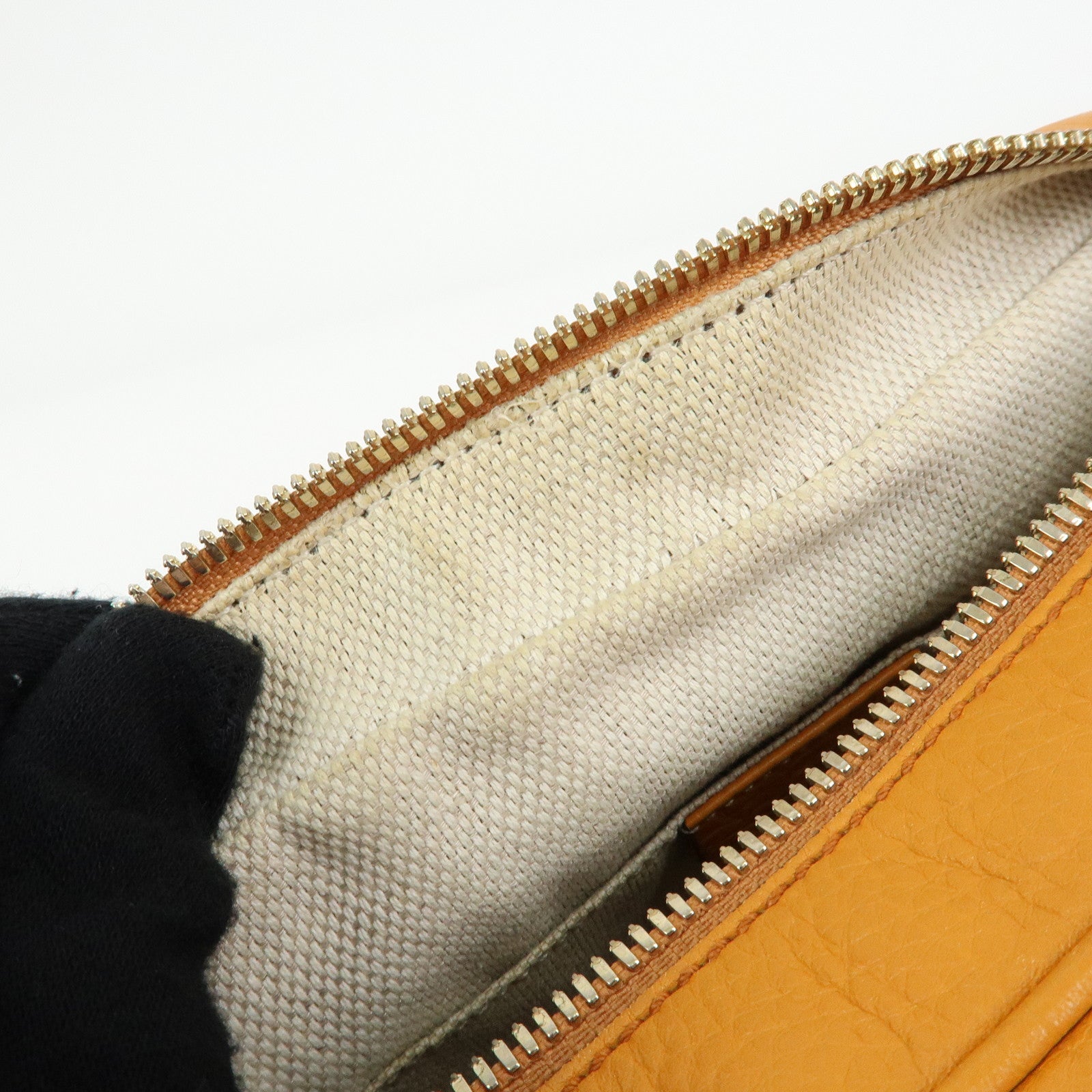 GUCCI SOHO Leather Shoulder Bag Crossbody Bag Orange 308864