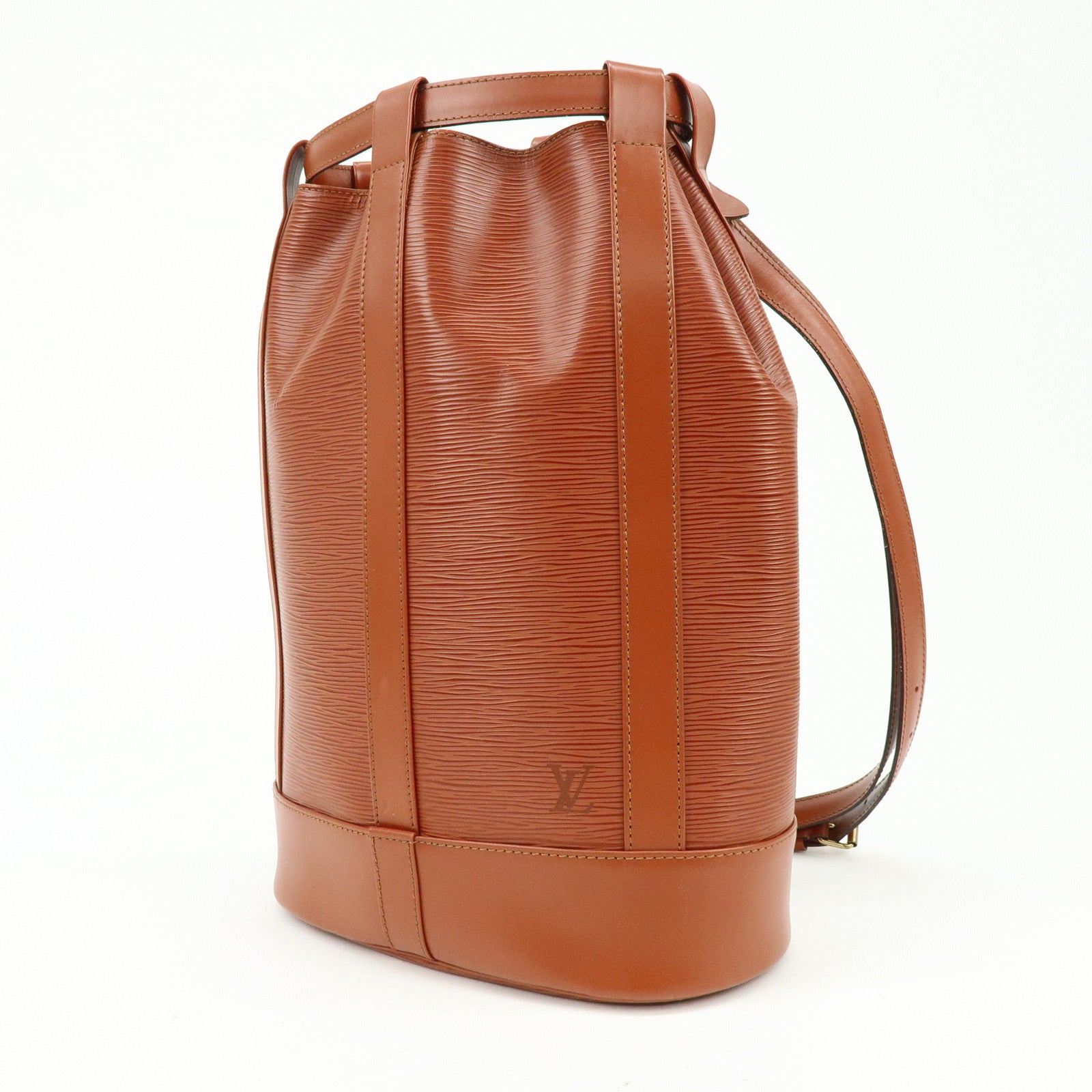 Louis Vuitton Epi Randonnee PM Shoulder Bag Kenya Brown M52353