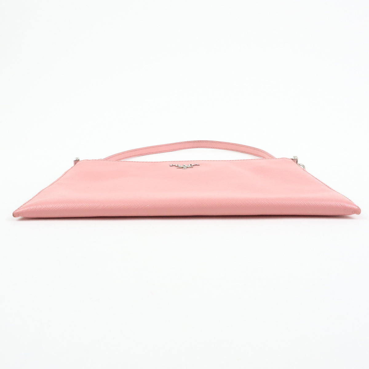 PRADA Saffiano Leather 2Way Bag Clutch Bag Shoulder Bag Pink