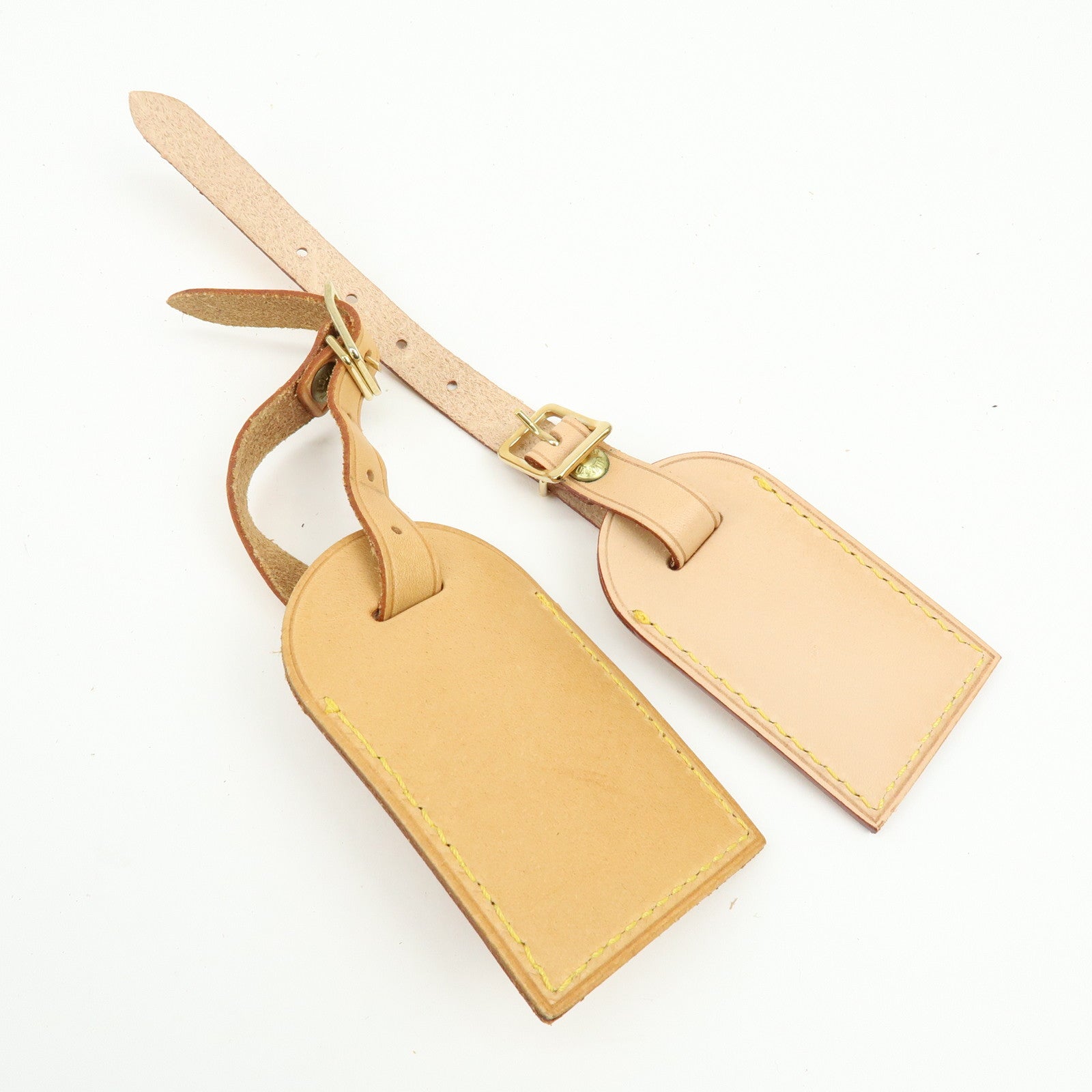 Louis Vuitton Set of 10 Leather Name Tag & Poignet Natural
