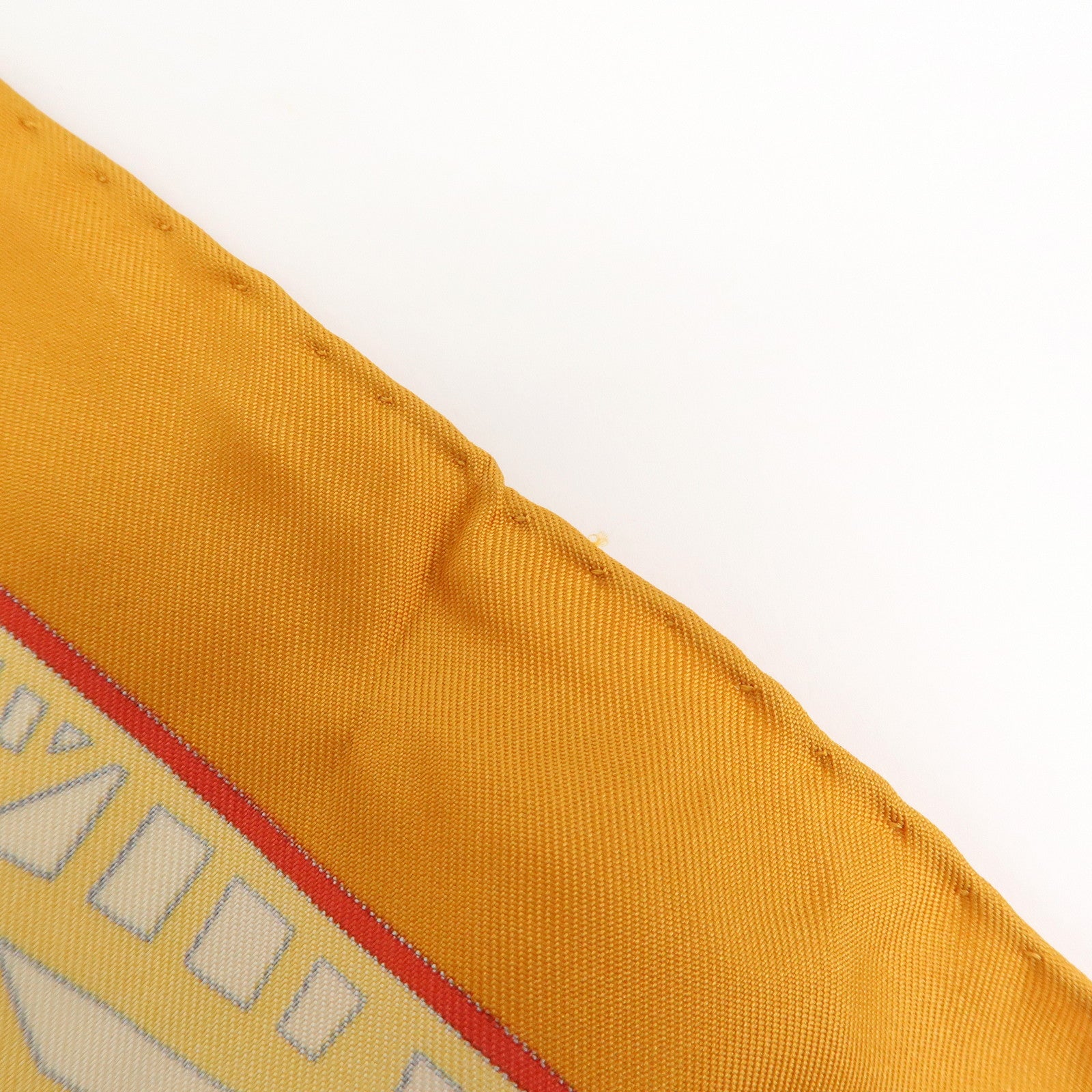 HERMES Carre 90 Silk 100% Scarf LES BALLETS RUSSES Orange