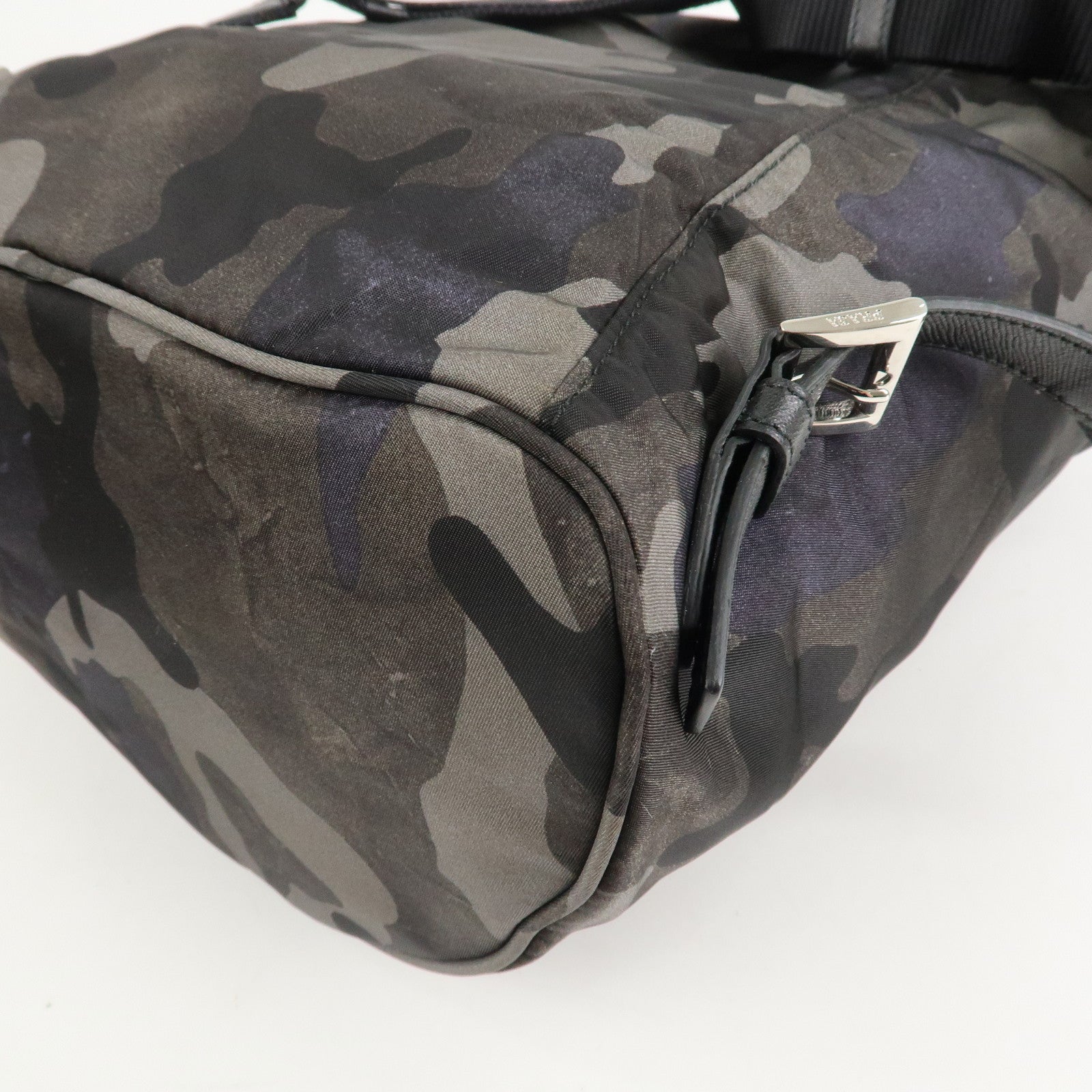 PRADA Triangle Logo Nylon Camouflage Backpack Ruck Sack BZ0032