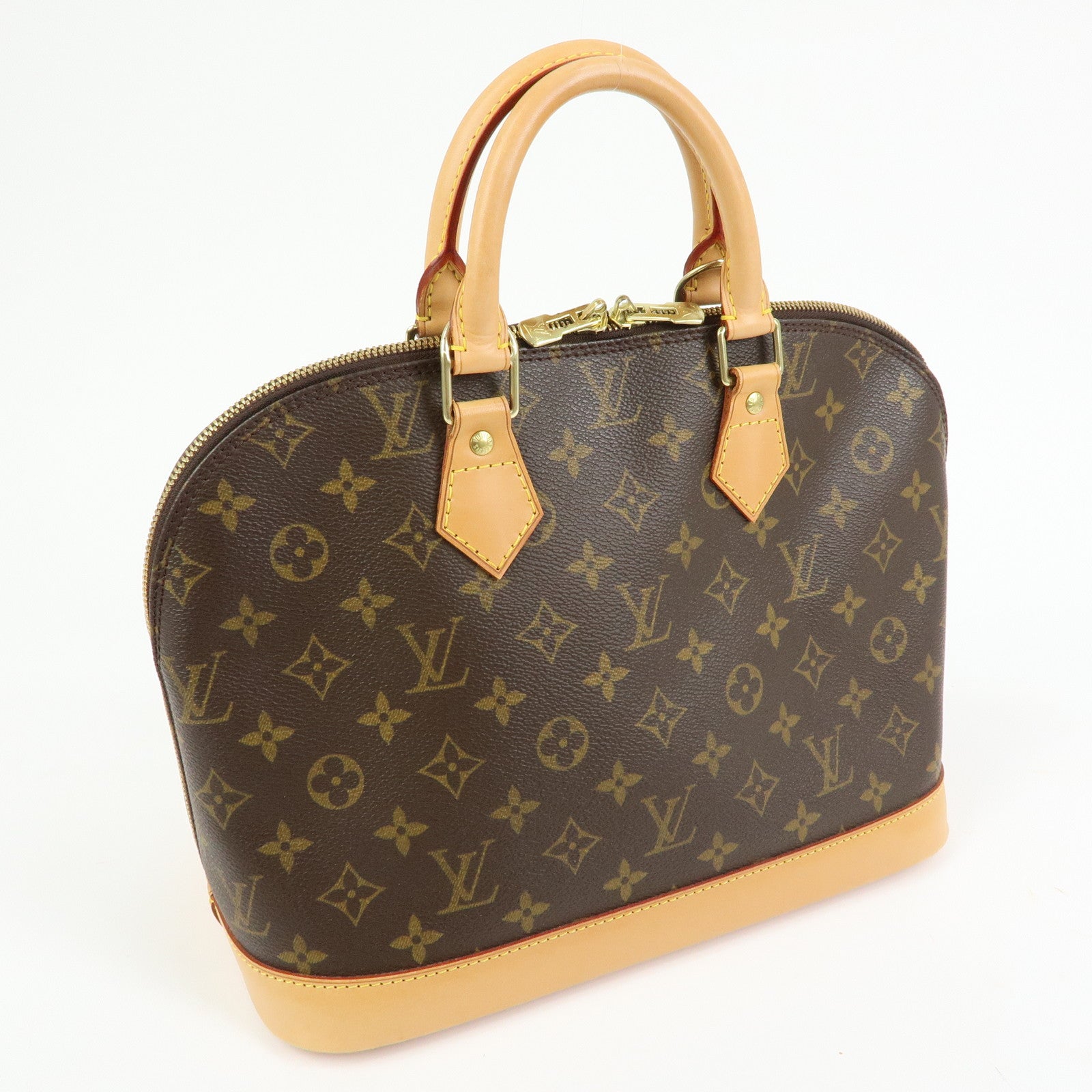 Louis Vuitton Monogram Alma Hand Bag Brown M51130