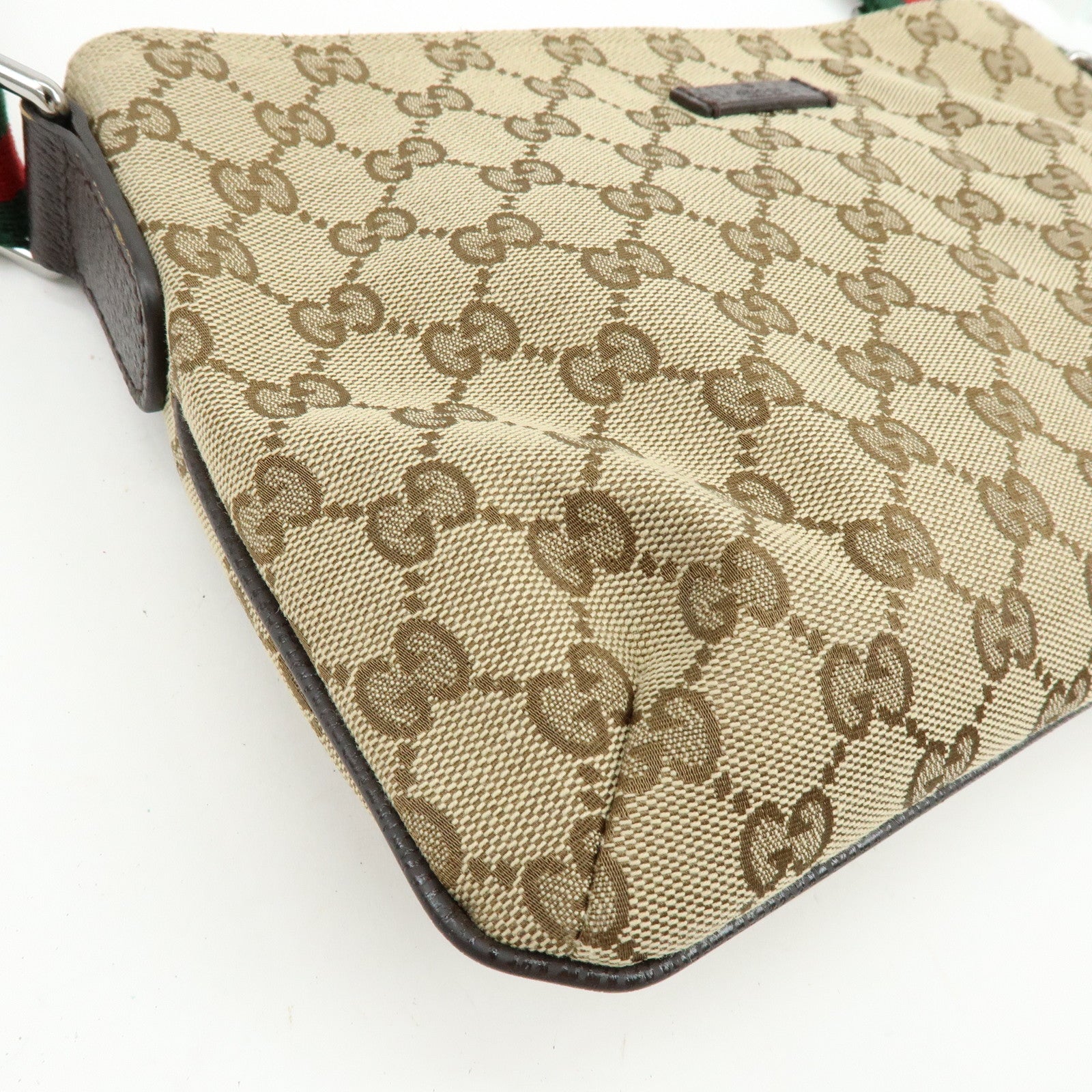 GUCCI Sherry GG Canvas Leather Shoulder Crossbody Bag 189749