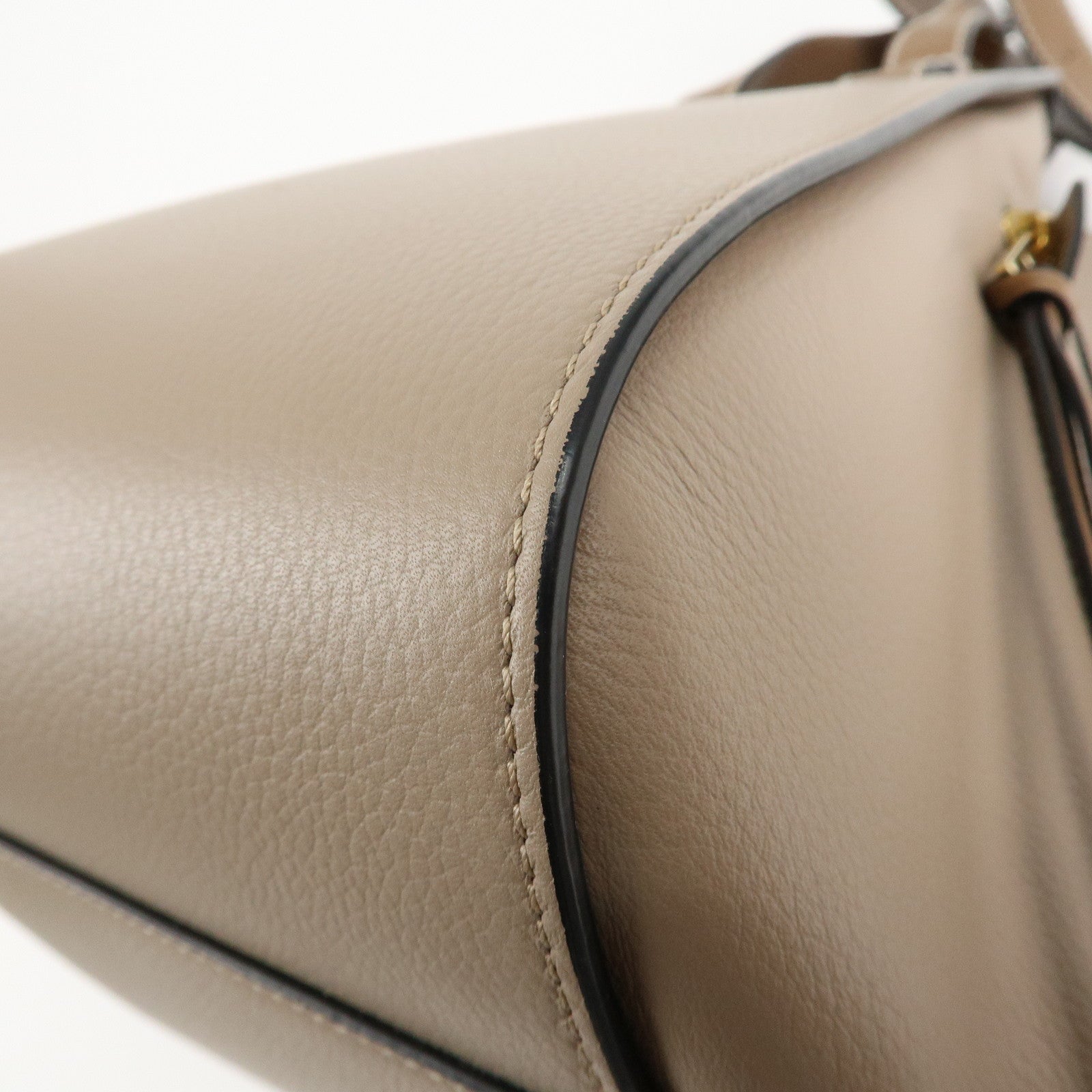 LOEWE Anagram Leather Hammock Small Shoulder Bag Greige Used