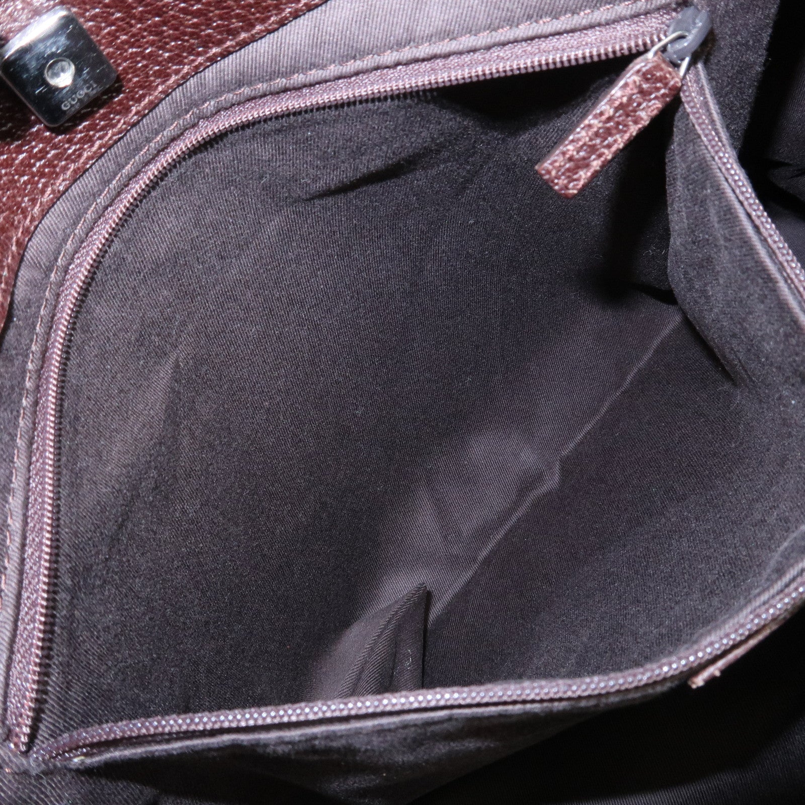 GUCCI GG Monogram Canvas Leather Tote Bag Shoulder Bag Brown 113016