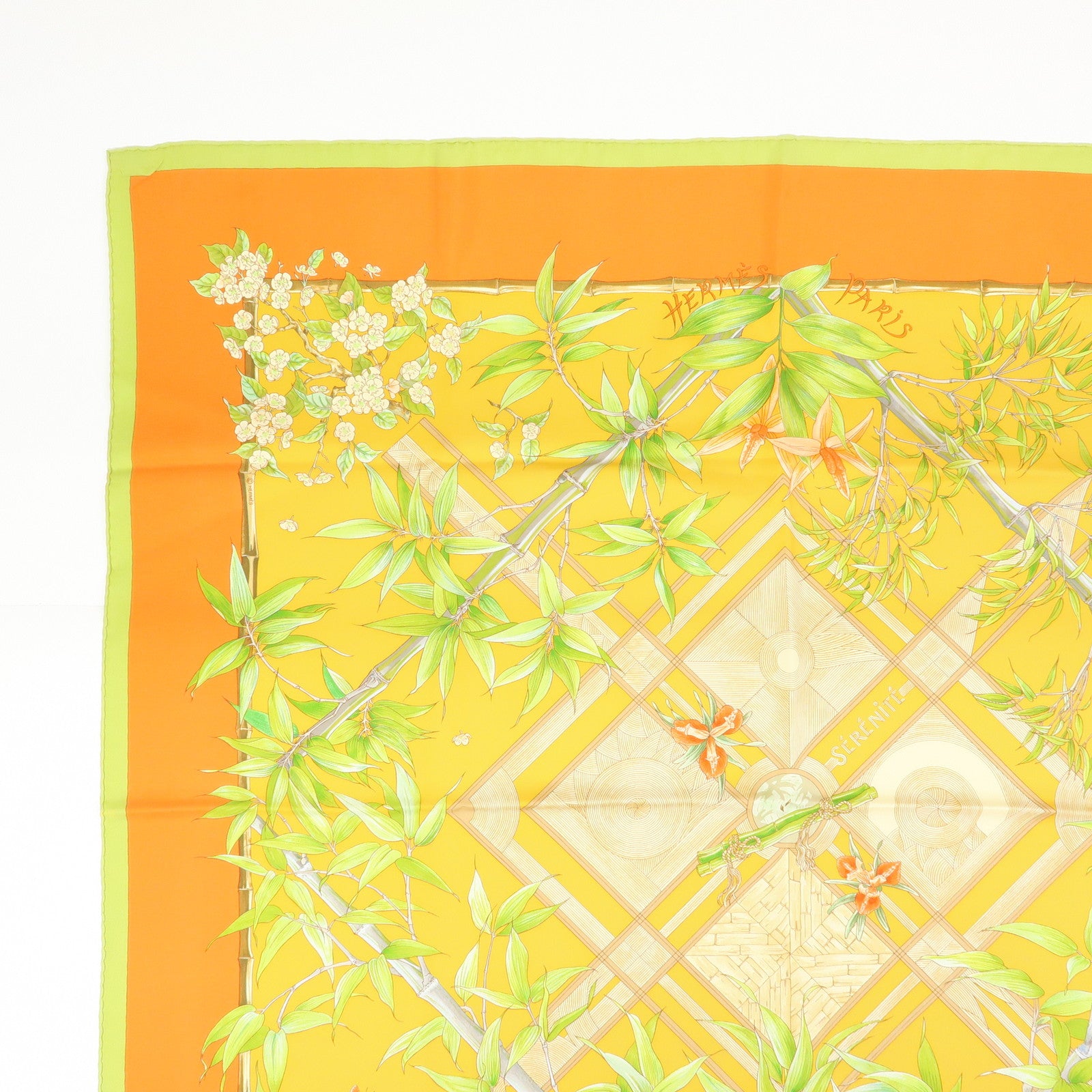 HERMES Carre 90 Set of 2 Silk 100% Scarf au gre du vent SERENITE