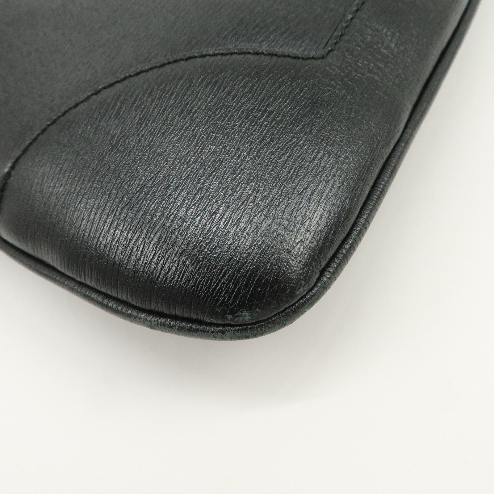 GUCCI Bamboo Leather Kandinsky Shoulder Bag Black 001・4060・002058
