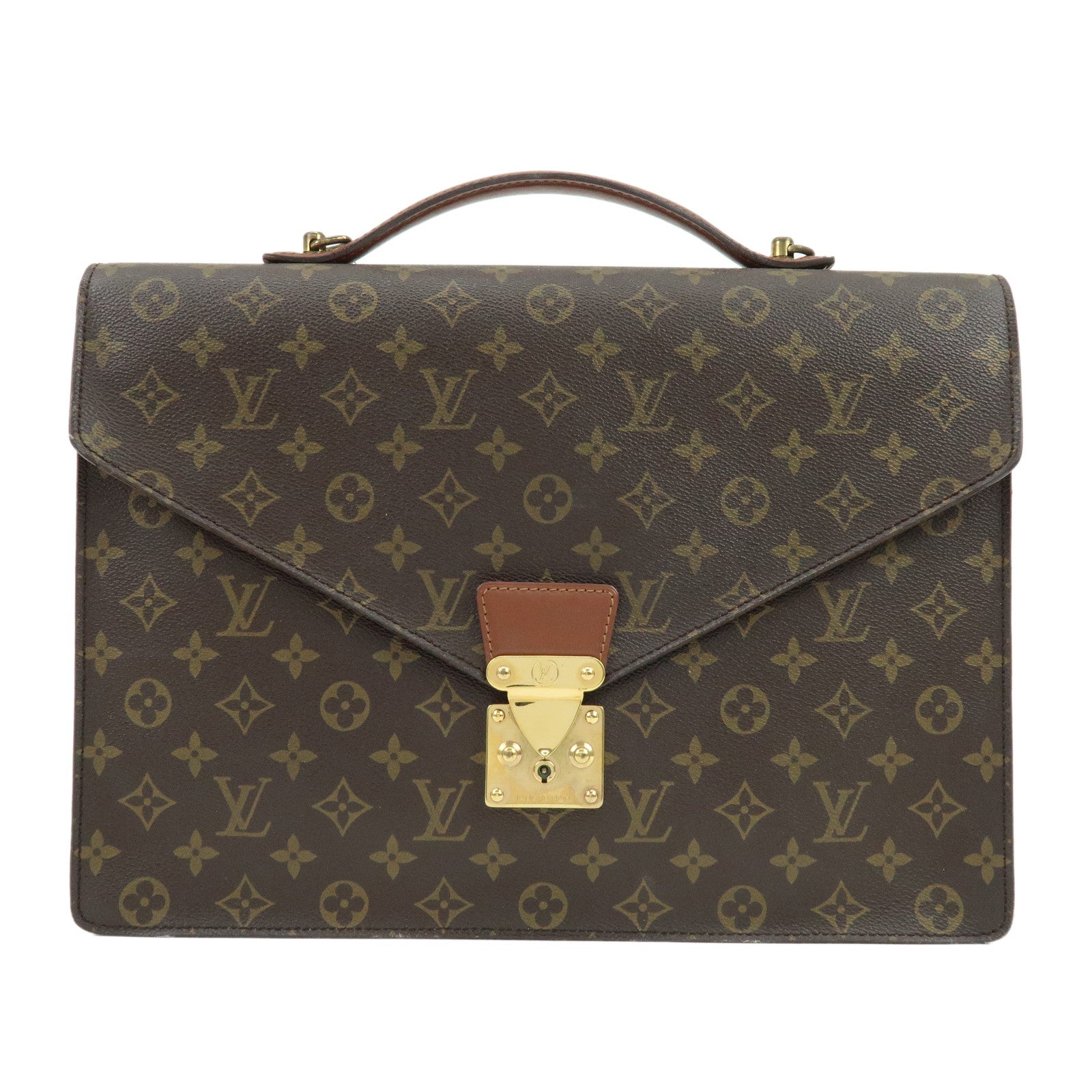 Louis Vuitton Monogram Porte Documents Bandoulière Brown M53338