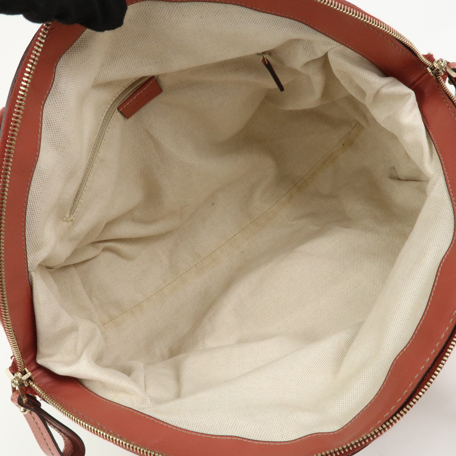 GUCCI Diamante Interlocking G Canvas Leather 2WAY Hand Bag 223974