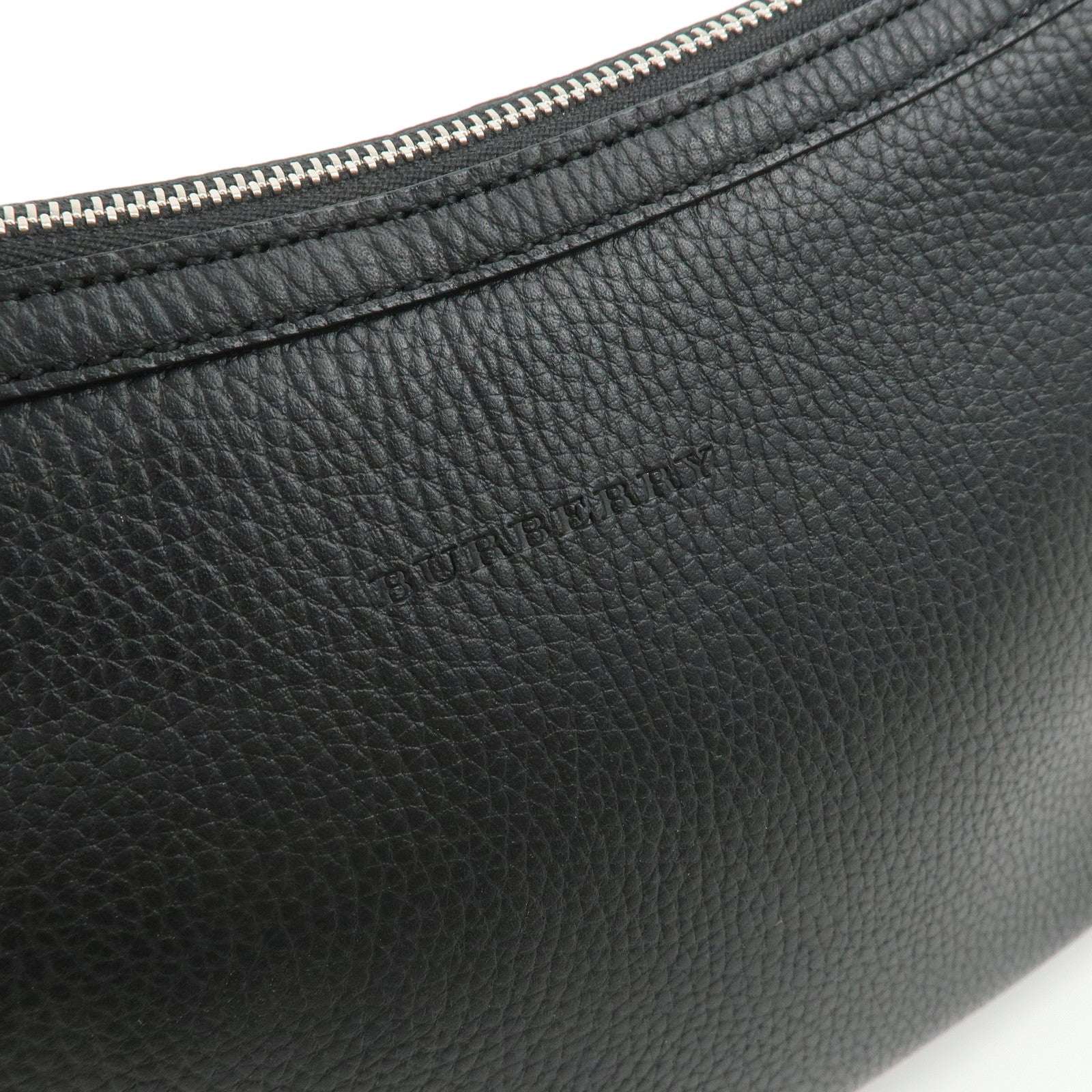 BURBERRY Leather Shoulder Bag Nova Plaid Black