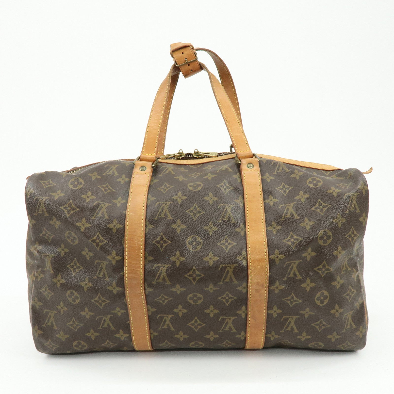 Louis Vuitton Monogram Sac Souple 45 Boston Bag Brown M41624