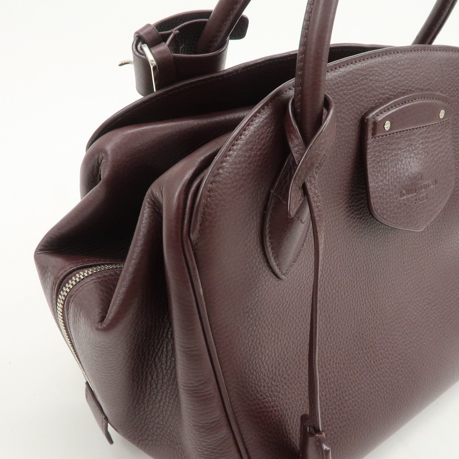 Louis Vuitton Taurillon Mirabilis SPO Hand Bag Cassis M93859