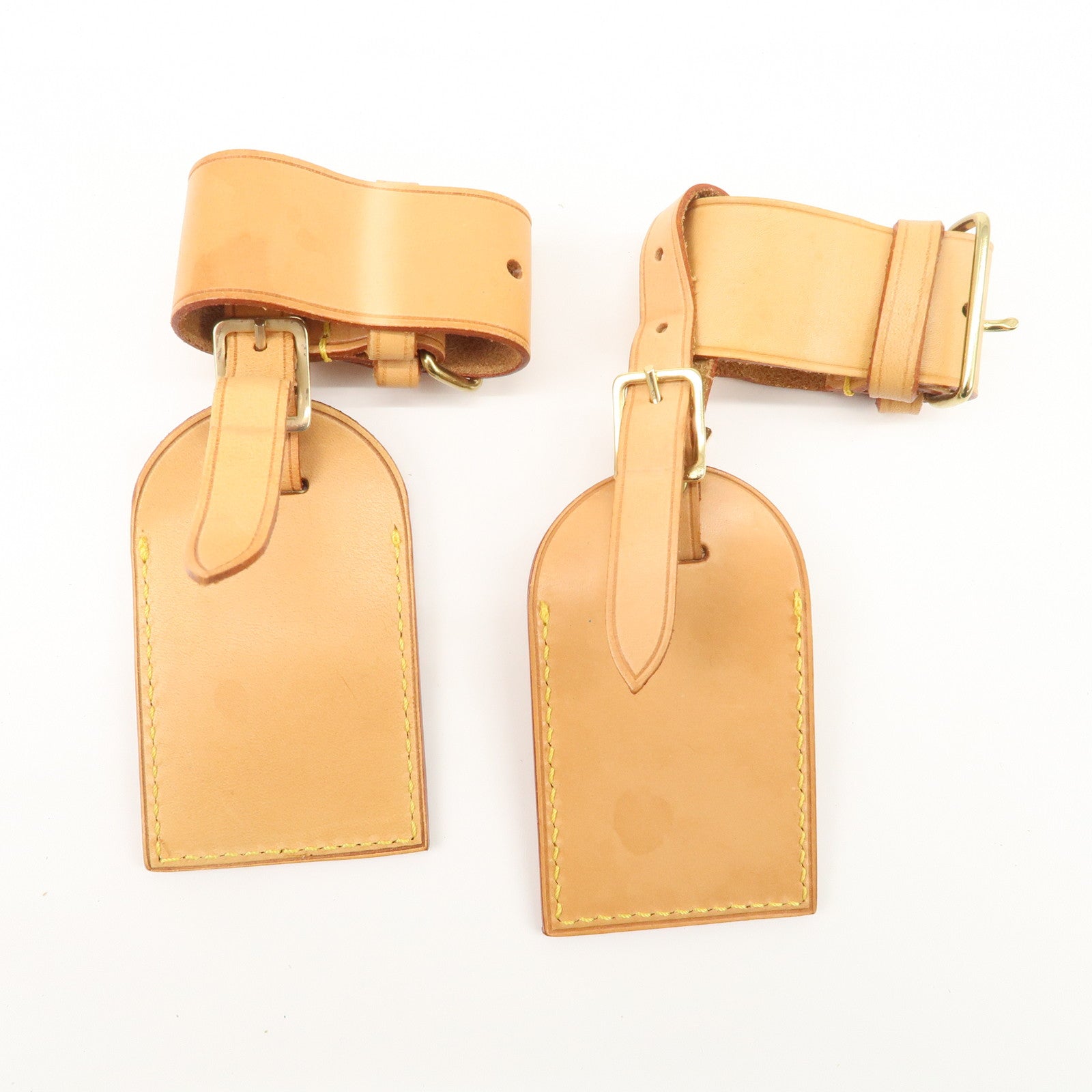 Louis Vuitton Set of 15 Nume Leather Name Tag & Poignet Natural Used