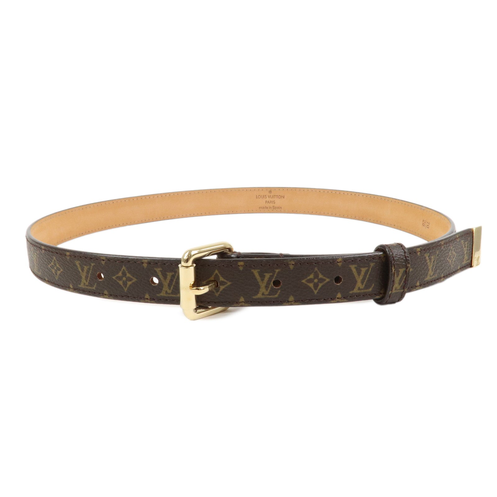 Louis Vuitton Monogram Canvas Leather Ceinture Belt Brown M9274W