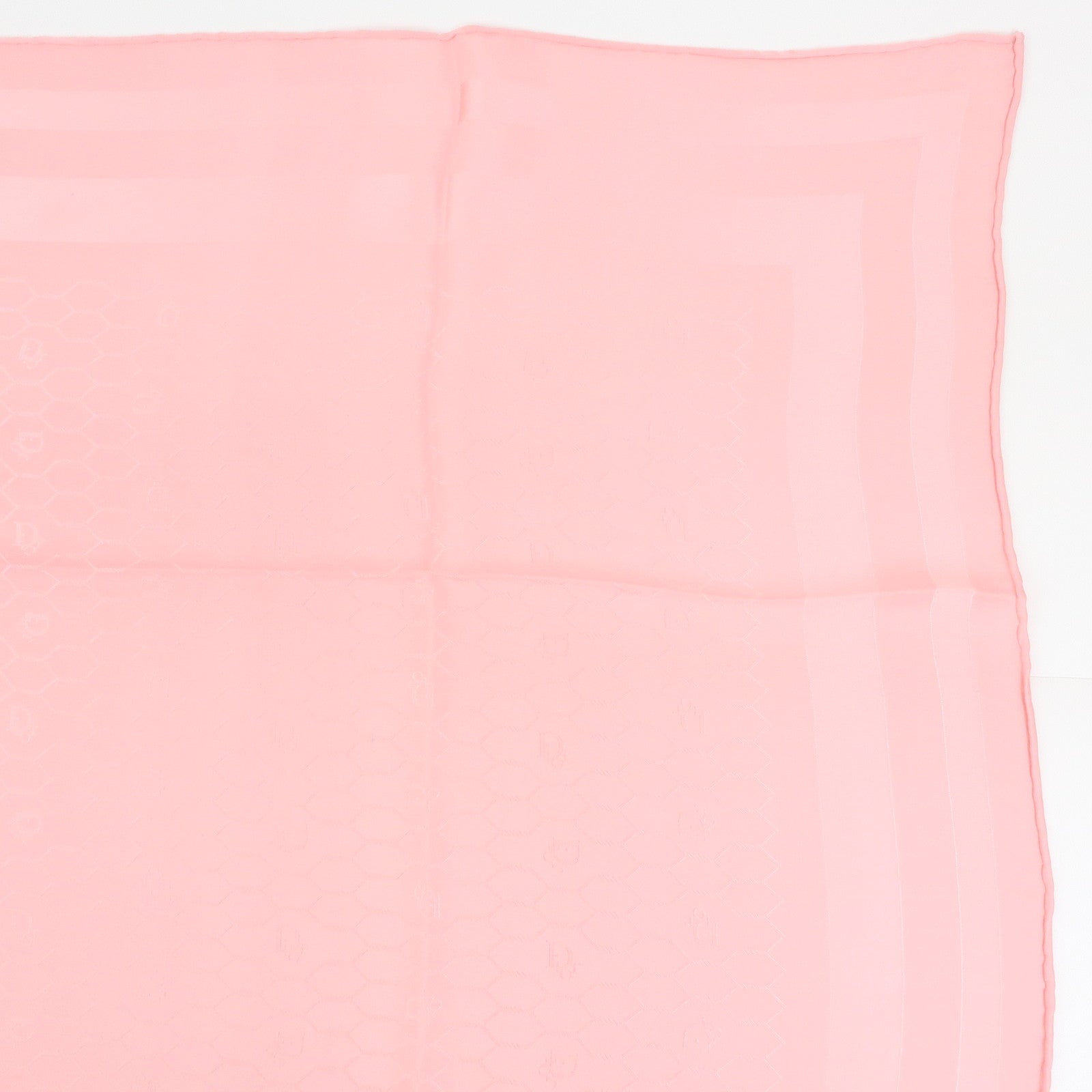 Christian Dior Silk 100% Scarf Honeycomb Pattern Pink