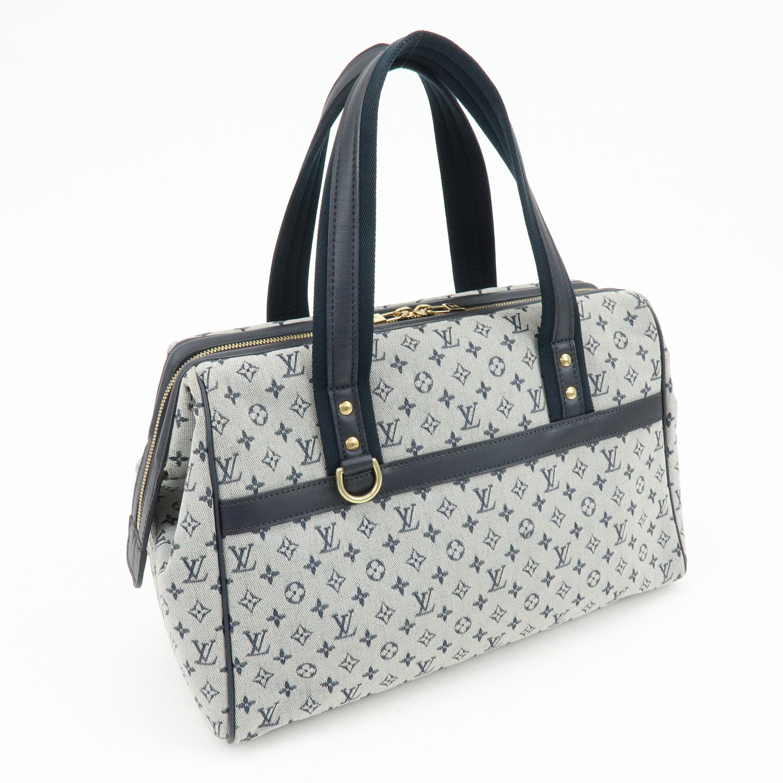 Louis Vuitton Monogram Mini Josephine GM Hand Bag Blue M92211
