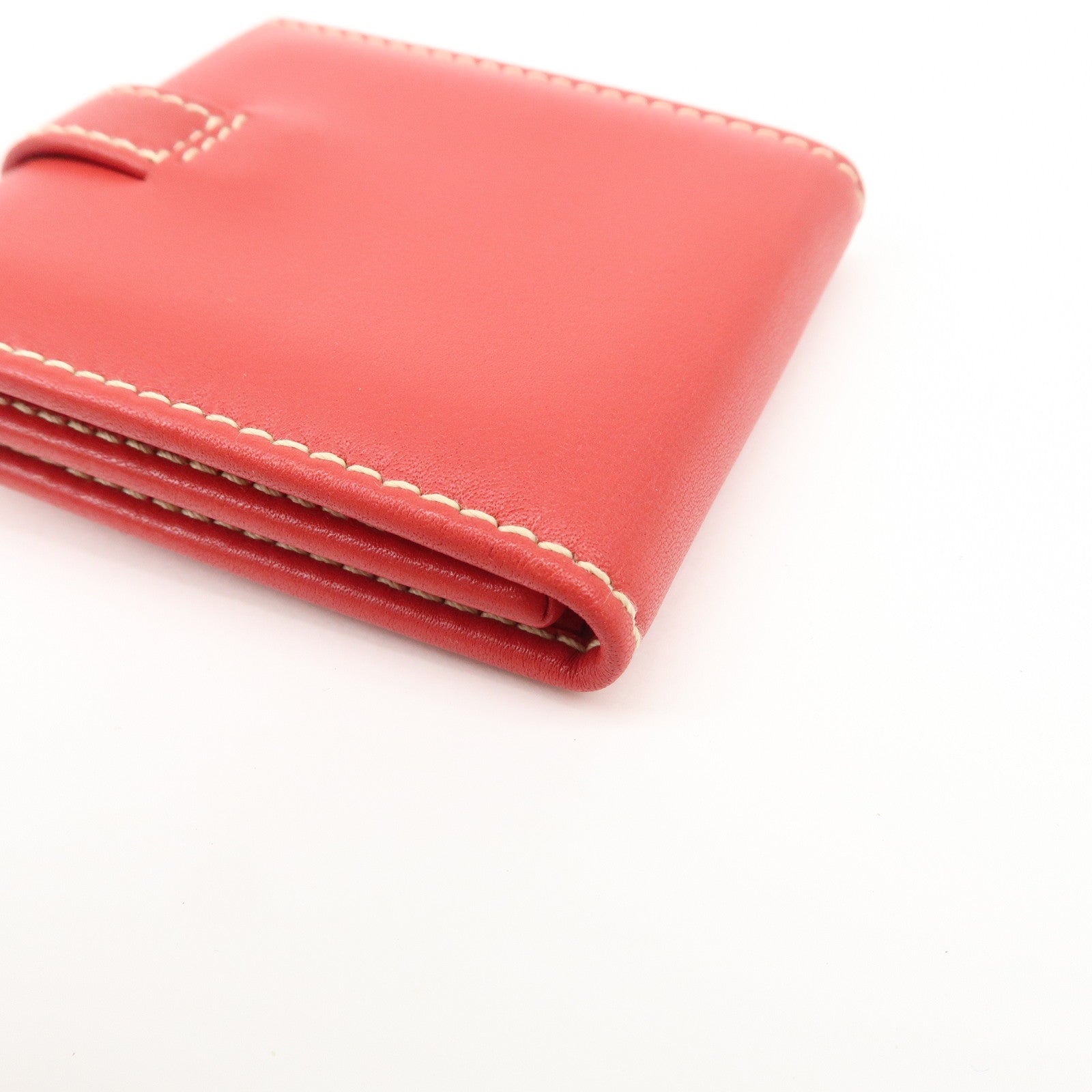 LOEWE Leather Tri-Fold Square Photo Case Red